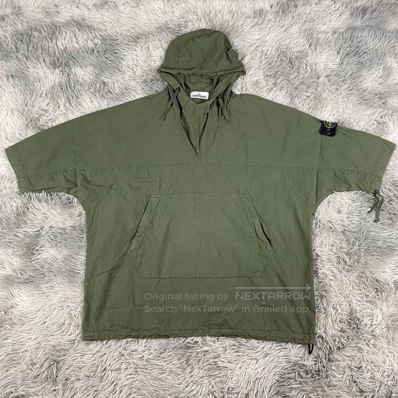 Stone Island Stone Island Green Hooded Zip-Up Pocket Short Sleeve Jacke Size US XL / EU 56 / 4 - 1 Thumbnail