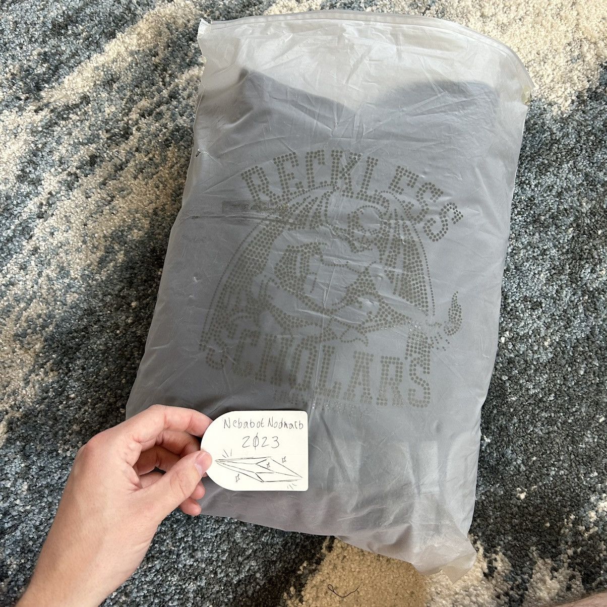Reckless Scholars WORKiNG ON DYiNG COZY HEAVYWEiGHT FLEECE PUFF PRiNT HOODiE Size US XL / EU 56 / 4 - 14 Thumbnail