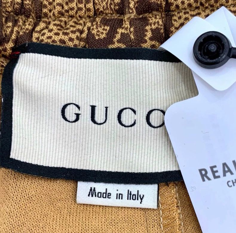 Gucci Gucci Size M Logo old flower full print camel-colored elas Size US 28 / EU 44 - 5 Thumbnail