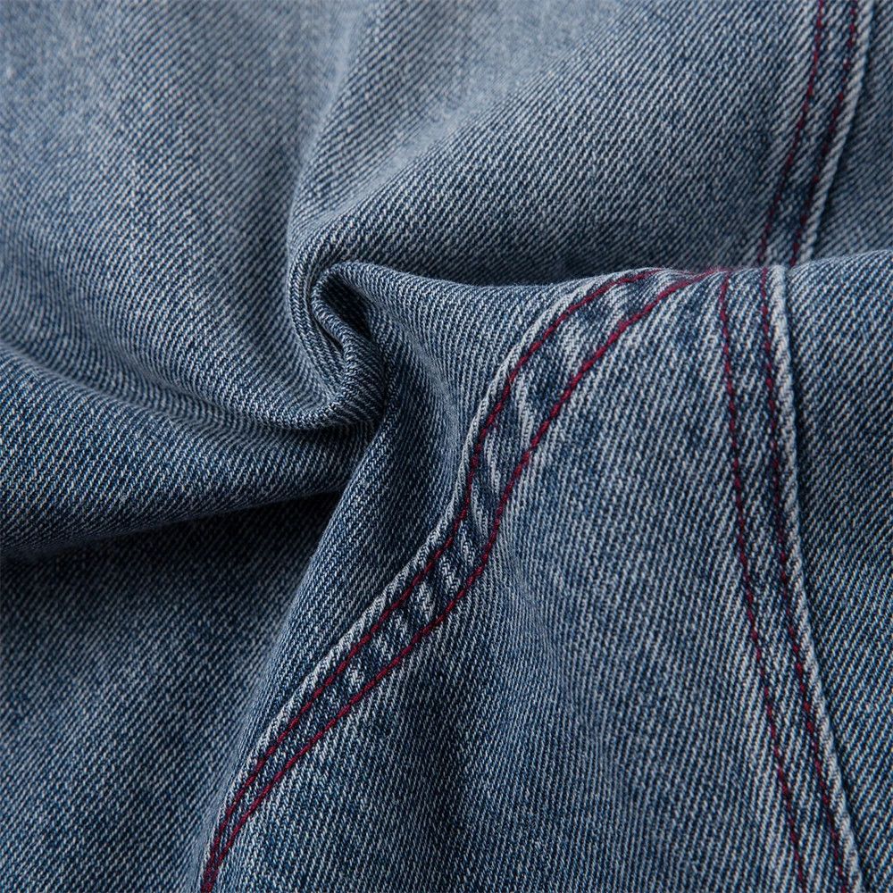 Japanese Brand × Jean Stitched wide-leg washed distressed loose scimitar jeans Size US 32 / EU 48 - 6 Thumbnail