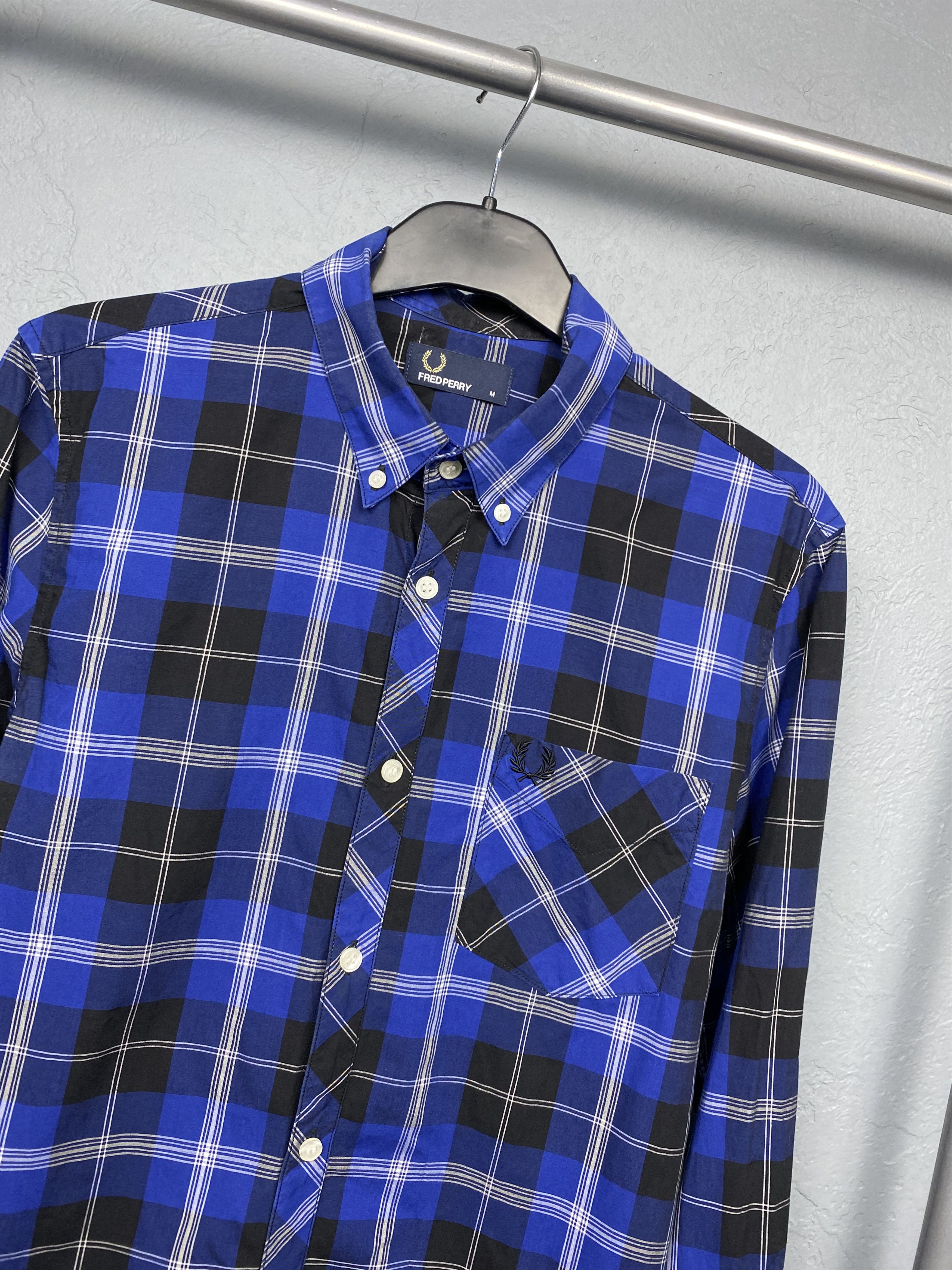 Fred Perry Fred Perry Vintage Mens Long Sleeve Plaid Shirt Size US M / EU 48-50 / 2 - 2 Thumbnail