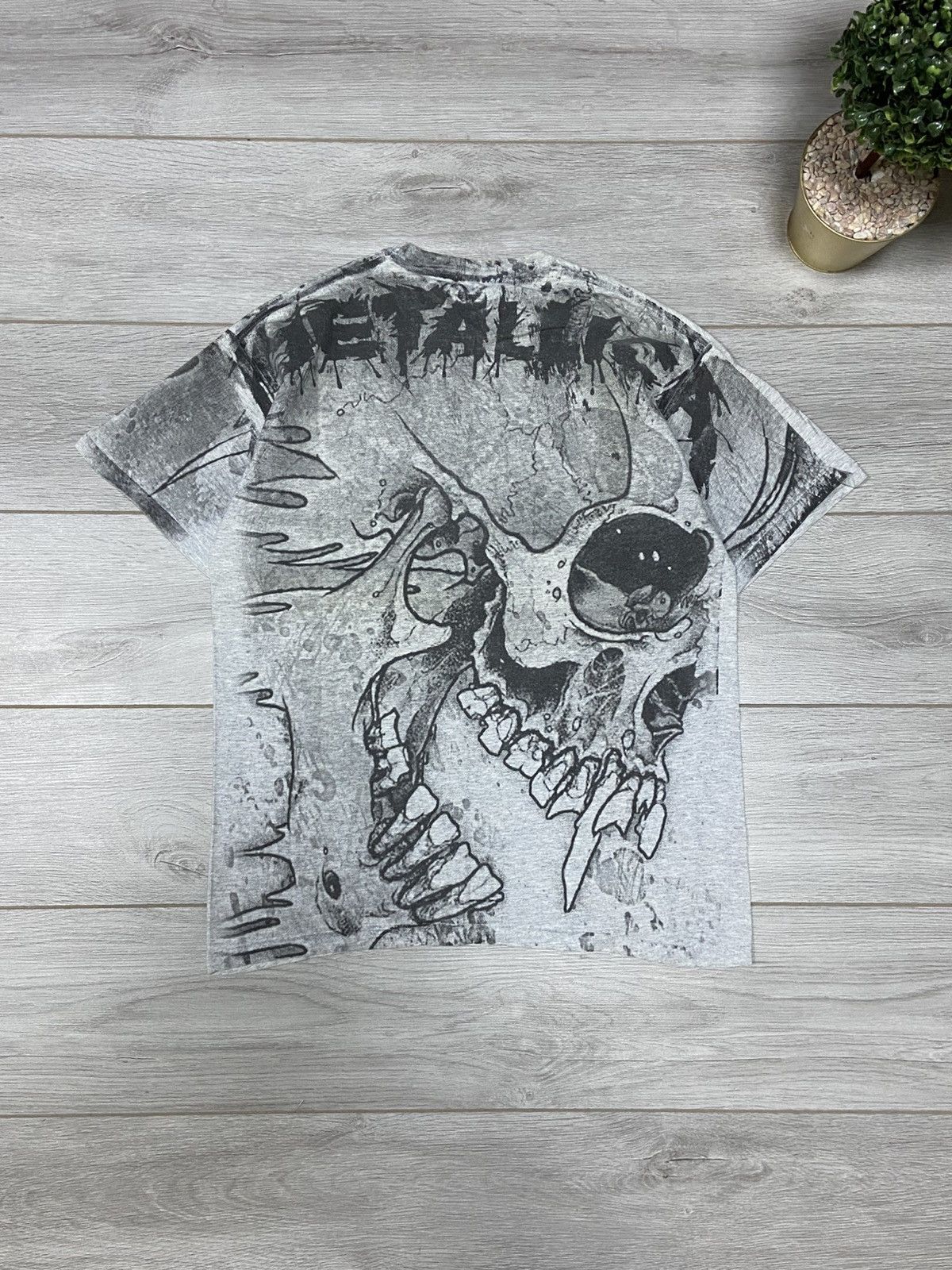 Metallica Metallica skull ☠️ blackened vintage over print t-shirt Size US L / EU 52-54 / 3 - 8 Thumbnail