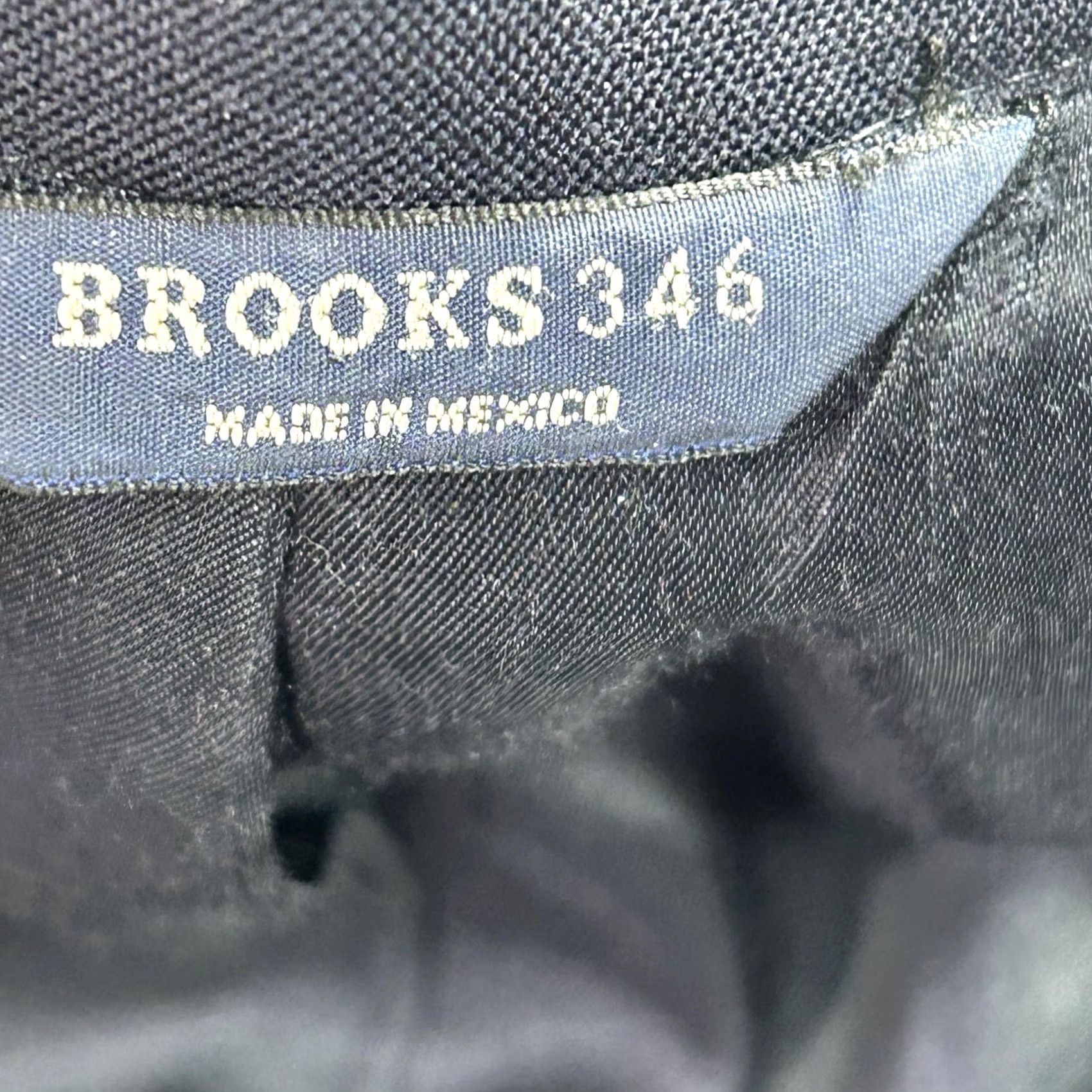 Brooks Brooks 346 Blazer Mens 44 Navy 100% Worsted Wool Sport Coat Jacket Gold Buttons Size 44R - 6 Thumbnail