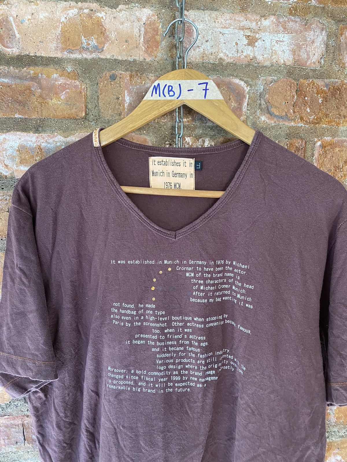 MCM 1990s Poem Historical tee Size US L / EU 52-54 / 3 - 3 Thumbnail