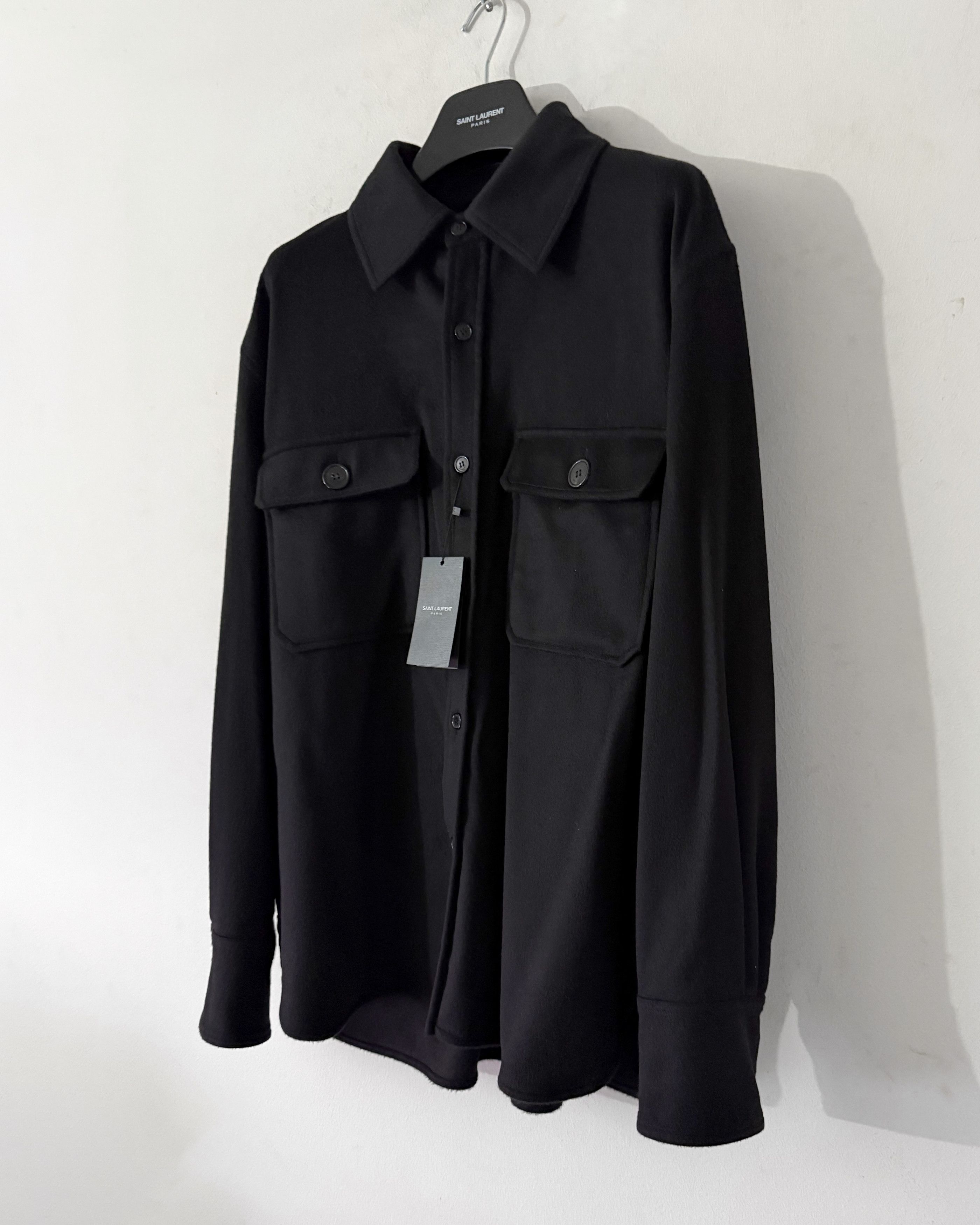 Saint Laurent Paris SL Pure Cashmere Overshirt Size US L / EU 52-54 / 3 - 7 Thumbnail