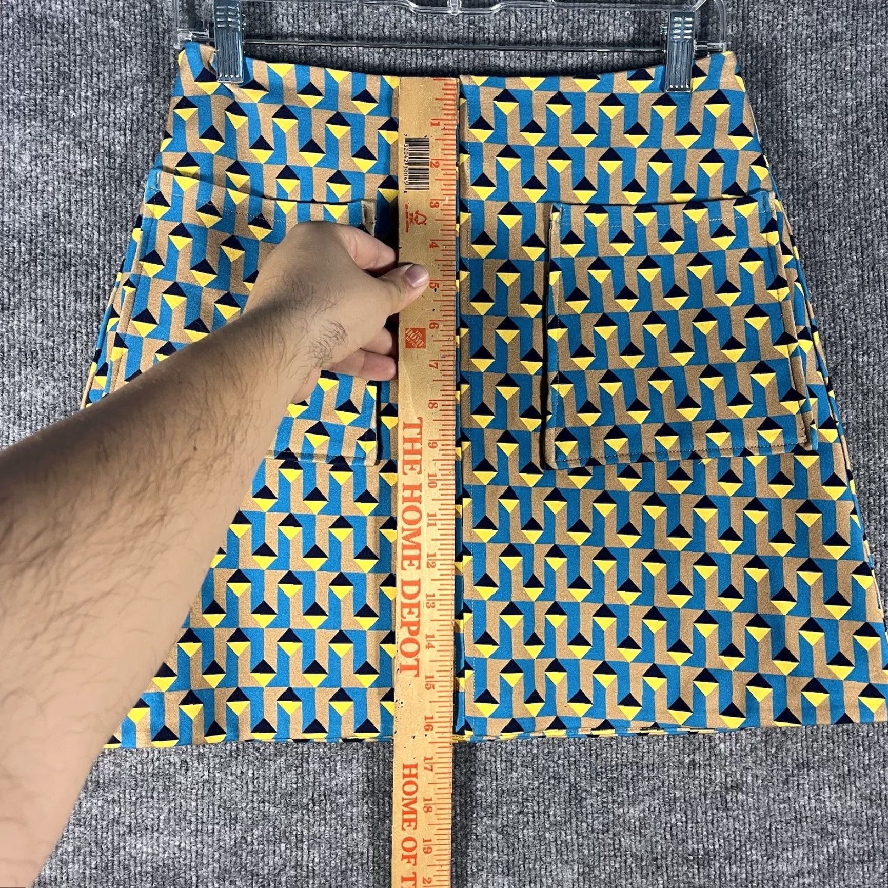 Anthropologie Anthropologie Maeve The Marisela Mod Mini Skirt Blue Geometric Print S Skirt Women Small Blue Mini Skirt Womens Size 28" / US 6 / IT 42 - 3 Thumbnail