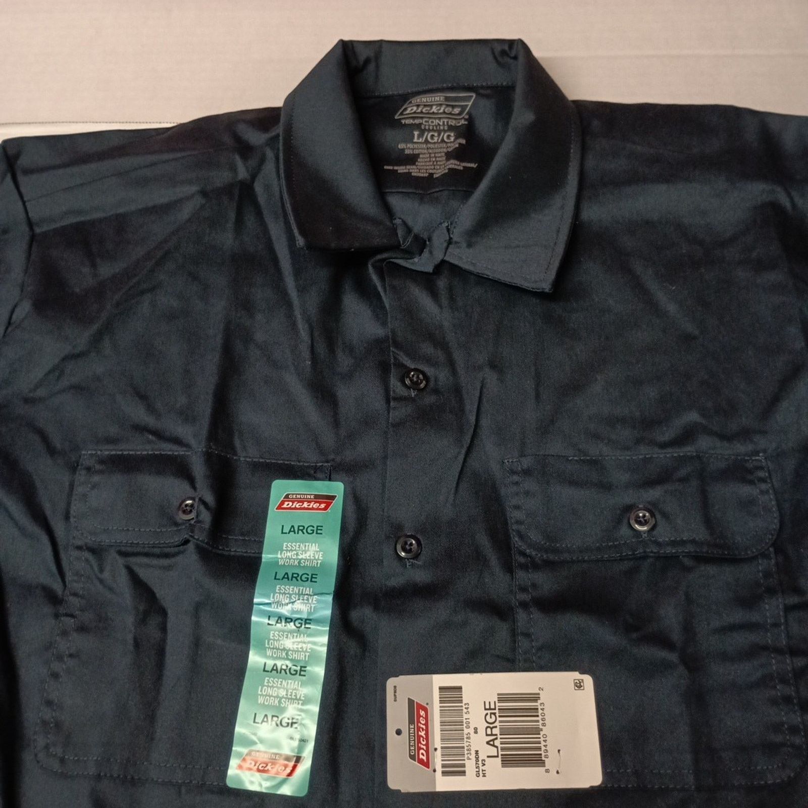 Dickies Dickies Essential Work Shirt Men Size L Blue Temp Control Size US L / EU 52-54 / 3 - 3 Thumbnail