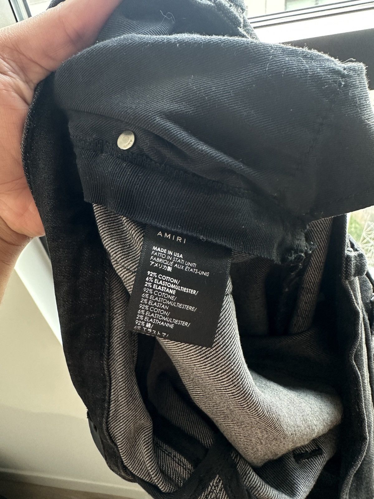Amiri Amiri Black Slash Jeans Size US 31 - 6 Thumbnail