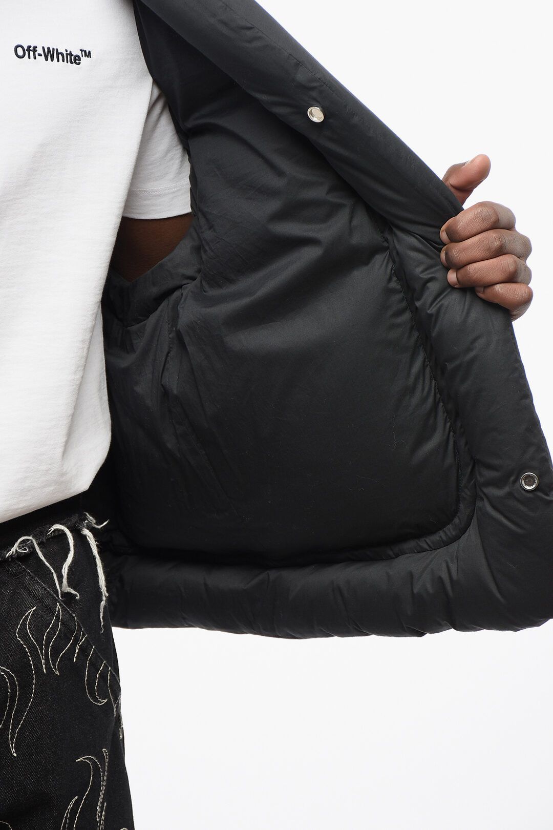 Ambush Design og1mm0925 Sleeveless Kimono Down Jacket in Black Size US M / EU 48-50 / 2 - 5 Thumbnail