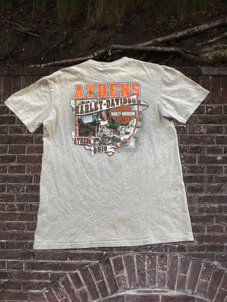 Harley Davidson × Vintage Vintage Y2K Harley Davidson tee Athens Ohio Size US M / EU 48-50 / 2 - 1 Thumbnail