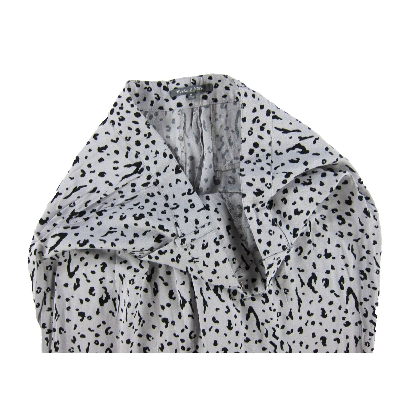 Michael Stars Michael Stars Chino Pant Medium Adult Women Rayon Leopard Print Front Pockets Regular Rise 32" Inseam Grey/Gray Tailored Tapered Style Size 32" / US 10 / IT 46 - 5 Thumbnail