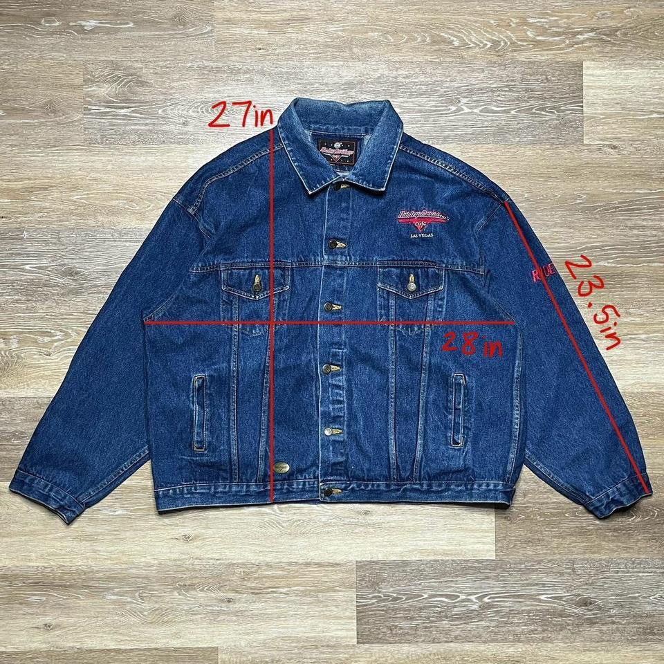 Harley Davidson × Vintage 90s harley davidson denim jacket Size US XL / EU 56 / 4 - 2 Thumbnail