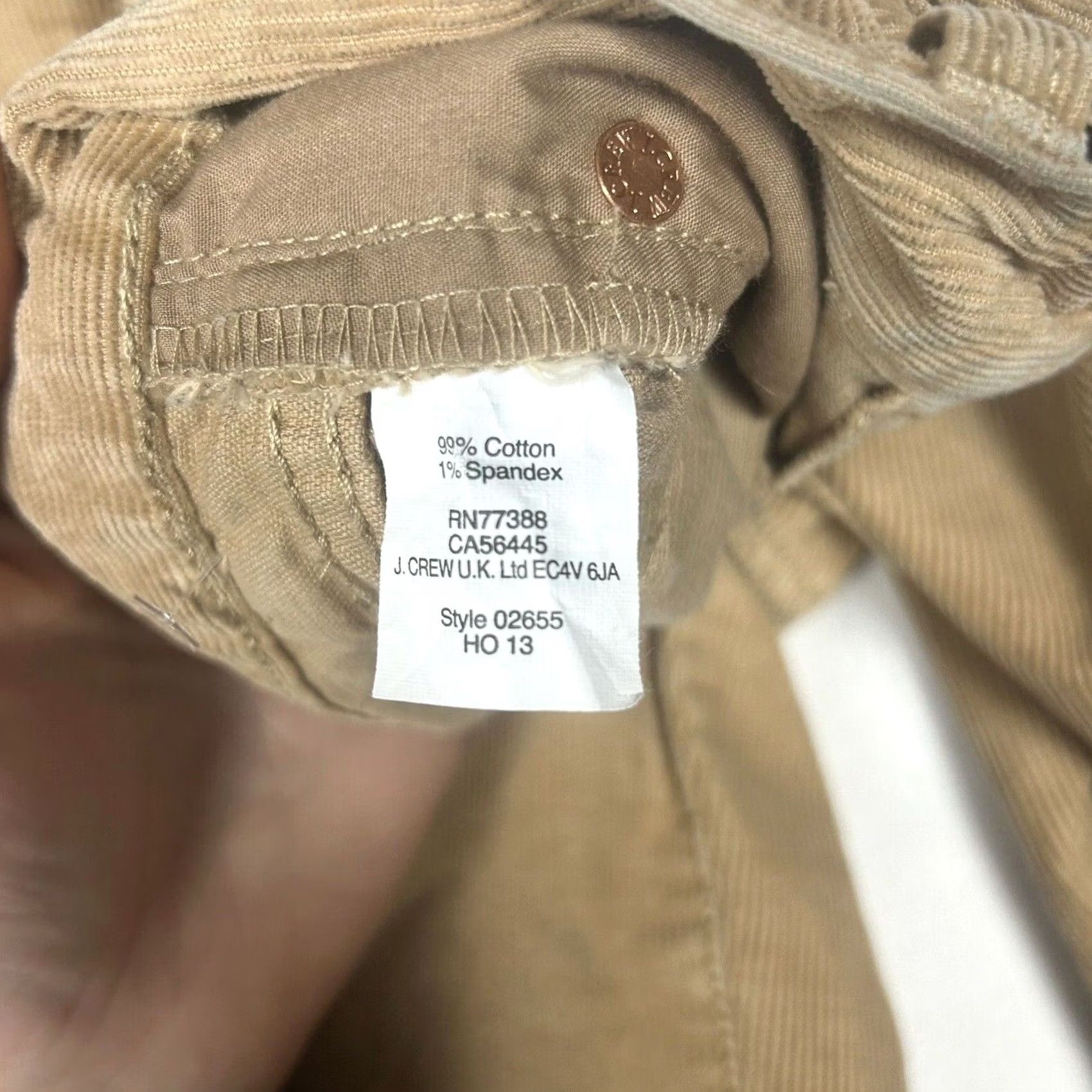 J.Crew J.CREW Womens Corduroy Jeans Skinny Toothpick Low Rise 24 Brown 5-Pocket Boho Preppy Denim Regular Rise Jeans Size 42" / US 20 - 4 Thumbnail