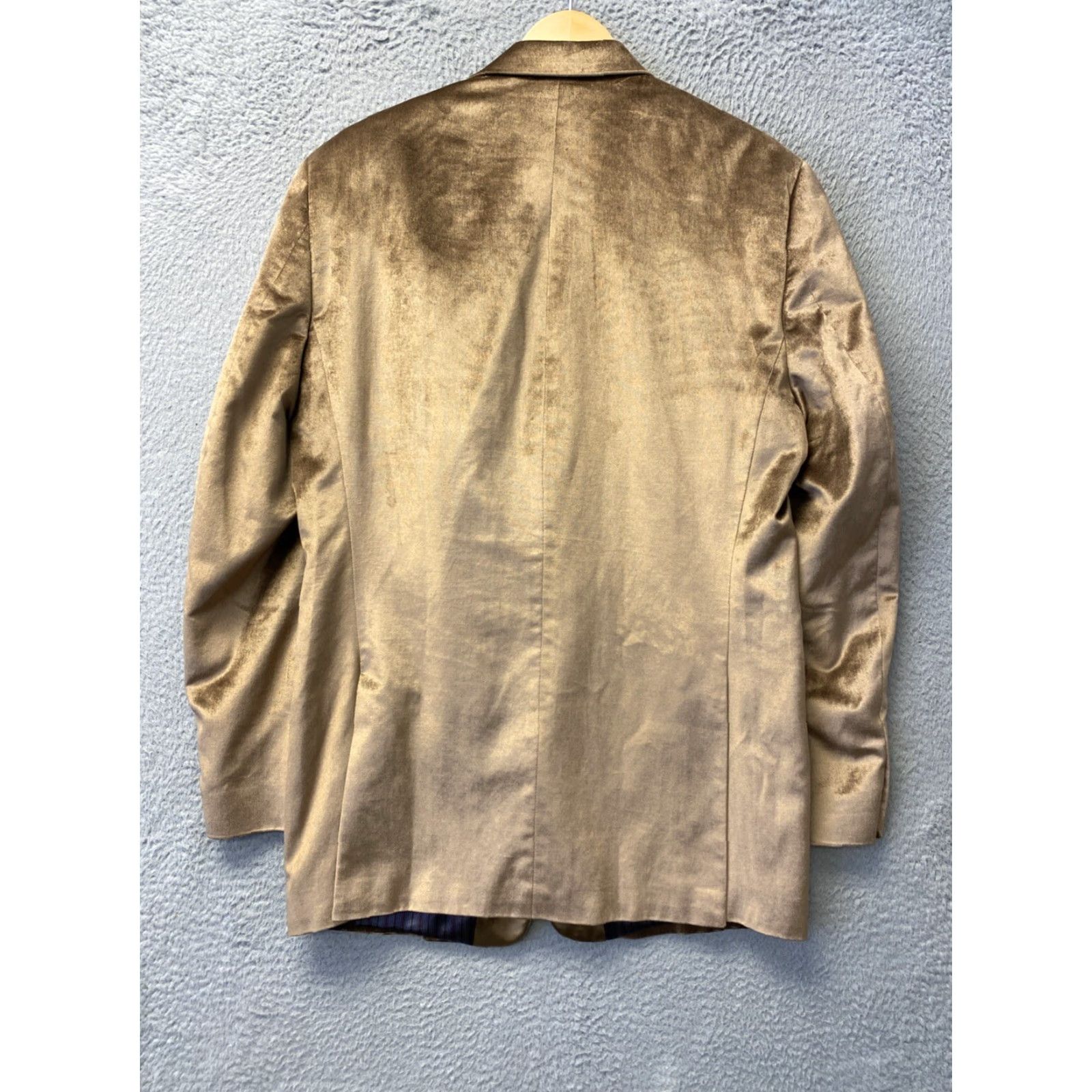 Sean John Sean John Mens Sport Coat 40L Gold Velvet Jacket Blazer /131-1 Size 40R - 6 Thumbnail