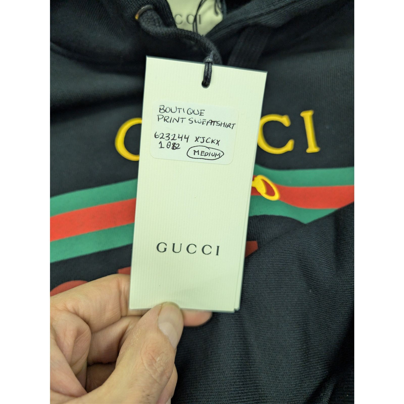 Gucci o1rshd1 Boutique Print Sweatshirt Hoodie in Black Size US M / EU 48-50 / 2 - 19 Thumbnail