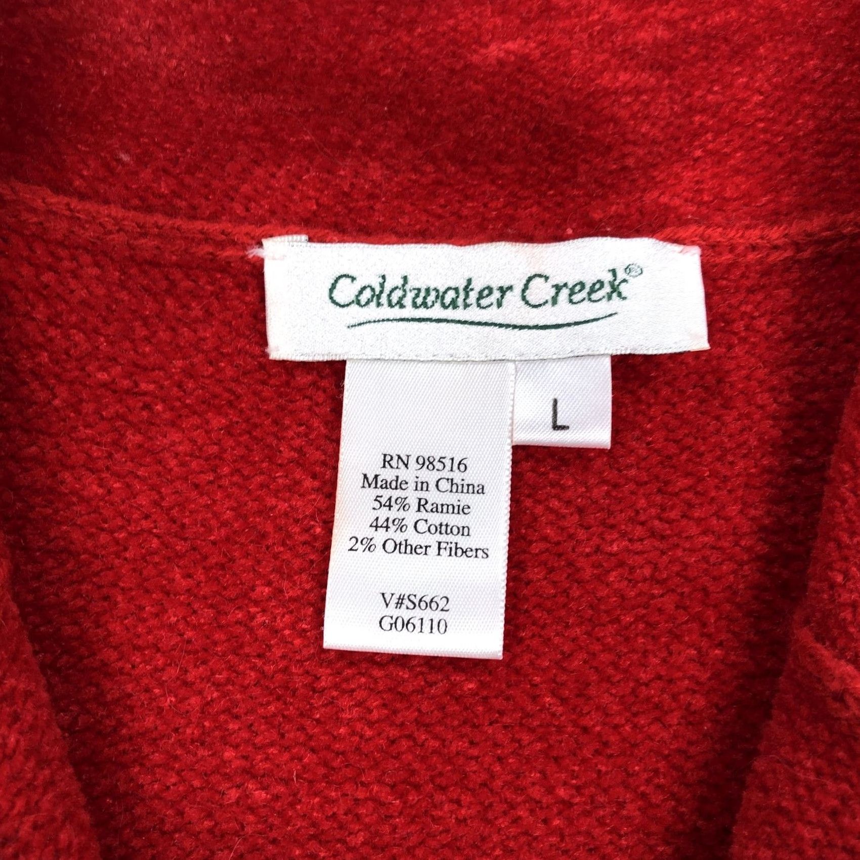 Coldwater Creek VINTAGE Coldwater Creek Cat Cardigan Sweater L Women Full Zip Mock Neck Knit All Seasons Size L / US 10 / IT 46 - 6 Thumbnail