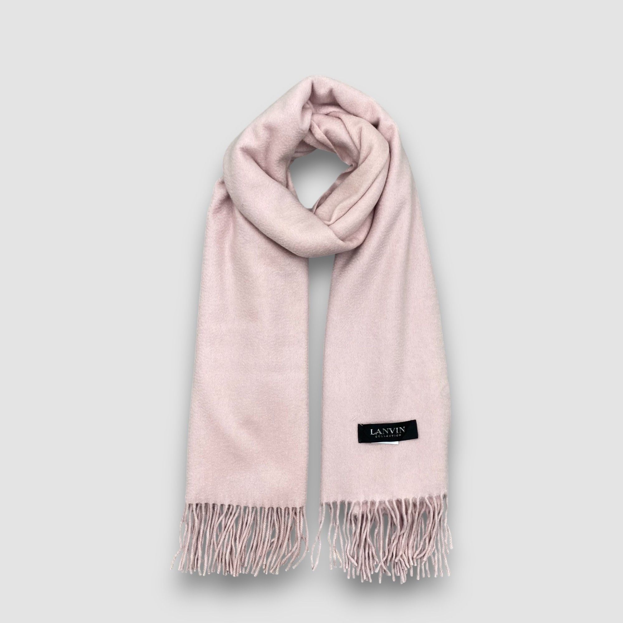 Lanvin Vintage Lanvin Scarf Muffler Cashmere Fringe Scarves Size ONE SIZE - 1 Thumbnail