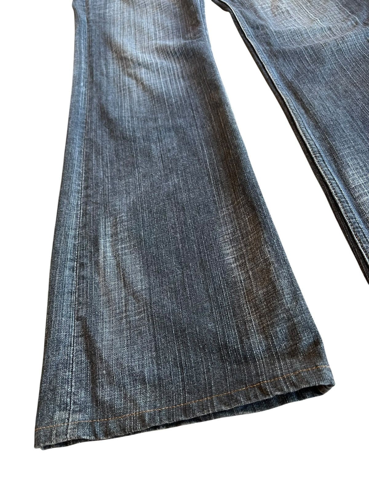Japanese Brand Vintage Flare Crackwash Bobson Faded Jean Size US 30 / EU 46 - 4 Thumbnail