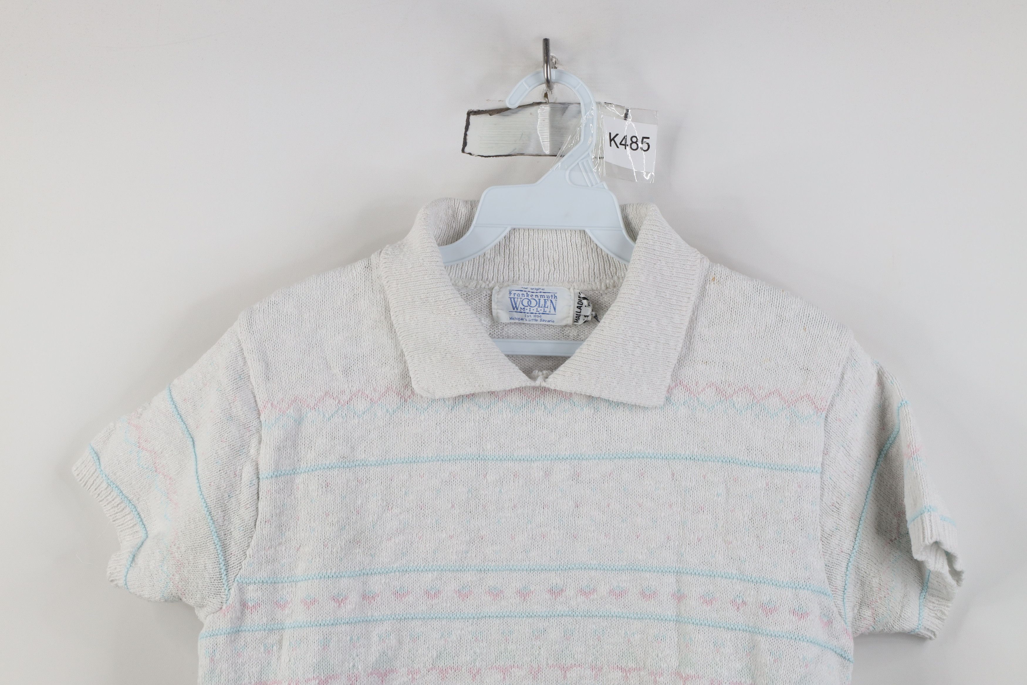 Vintage Vintage 90s Streetwear Fair Isle Knit Collared Sweater USA Size M / US 6-8 / IT 42-44 - 2 Thumbnail