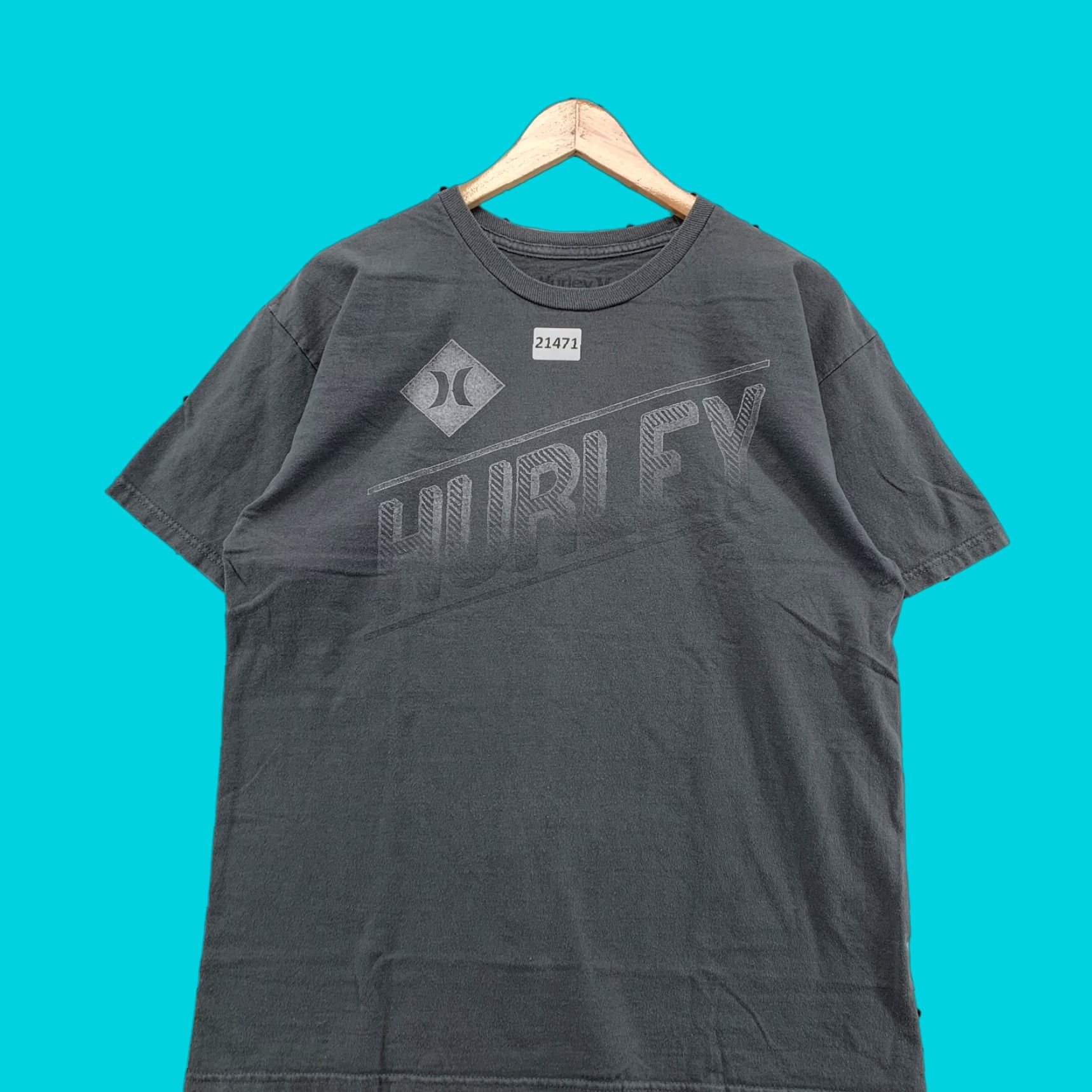 Hurley Hurley Shirt Adult Large Short Sleeve Faded Black Gray 21x28 Size US L / EU 52-54 / 3 - 1 Thumbnail