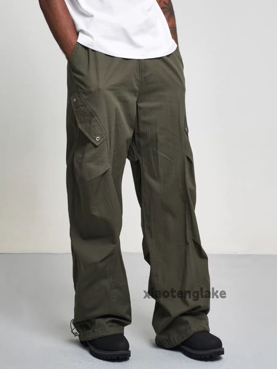 Designer × Vintage military outdoor pleated loose baggy hiphop cargo pants Size US 34 / EU 50 - 4 Thumbnail