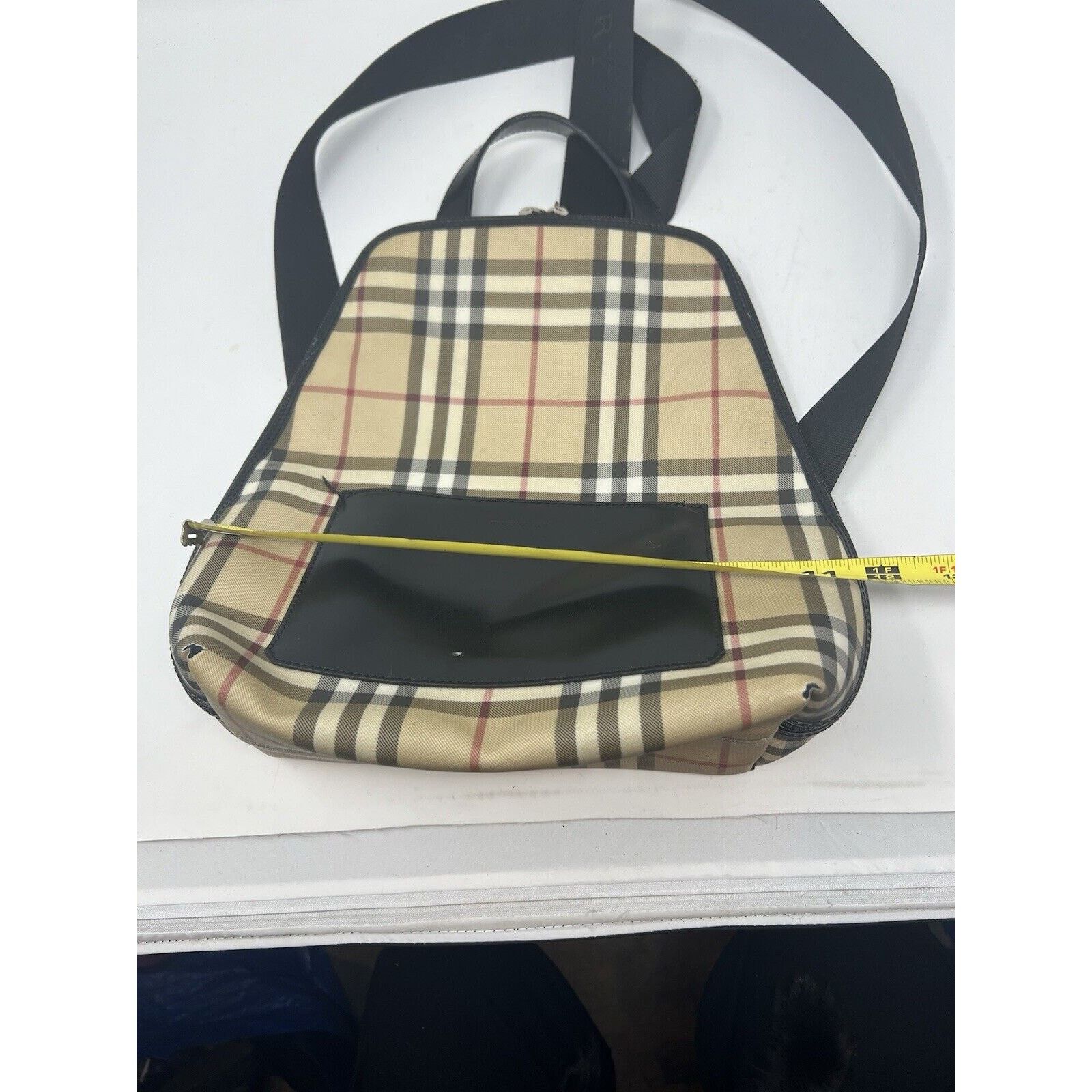 Burberry Burberry London House Check Unisex Leather Beige Rucksack Size ONE SIZE - 15 Thumbnail