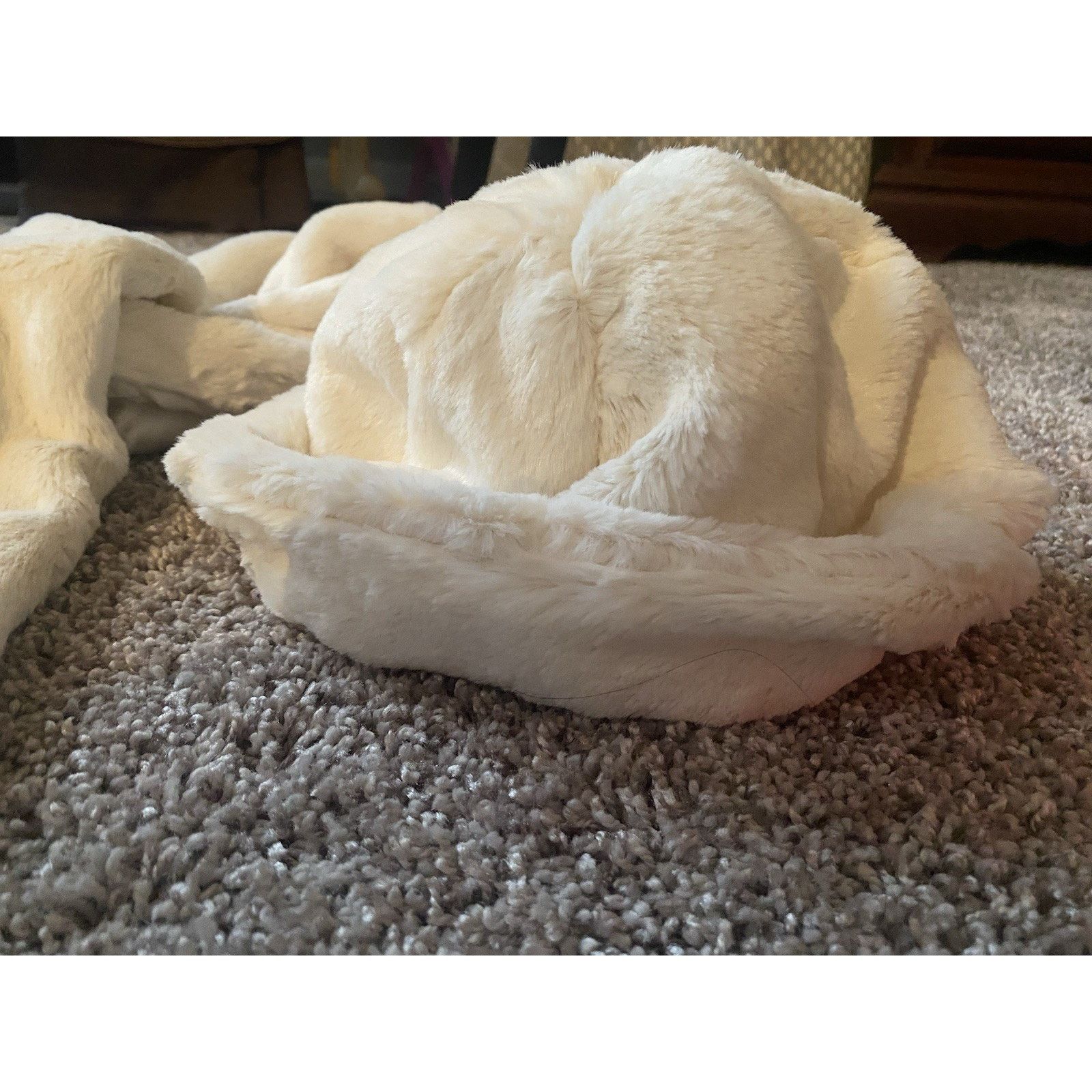 Talbots Crushed Faux Fur Ivory Hat Sz1 Talbots Size ONE SIZE - 4 Thumbnail