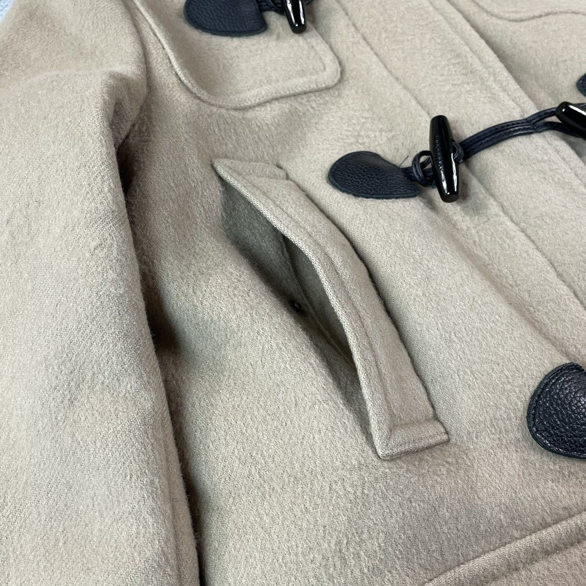 Burberry Brit Check Lined Wool Blend Duffle Coat In Beige