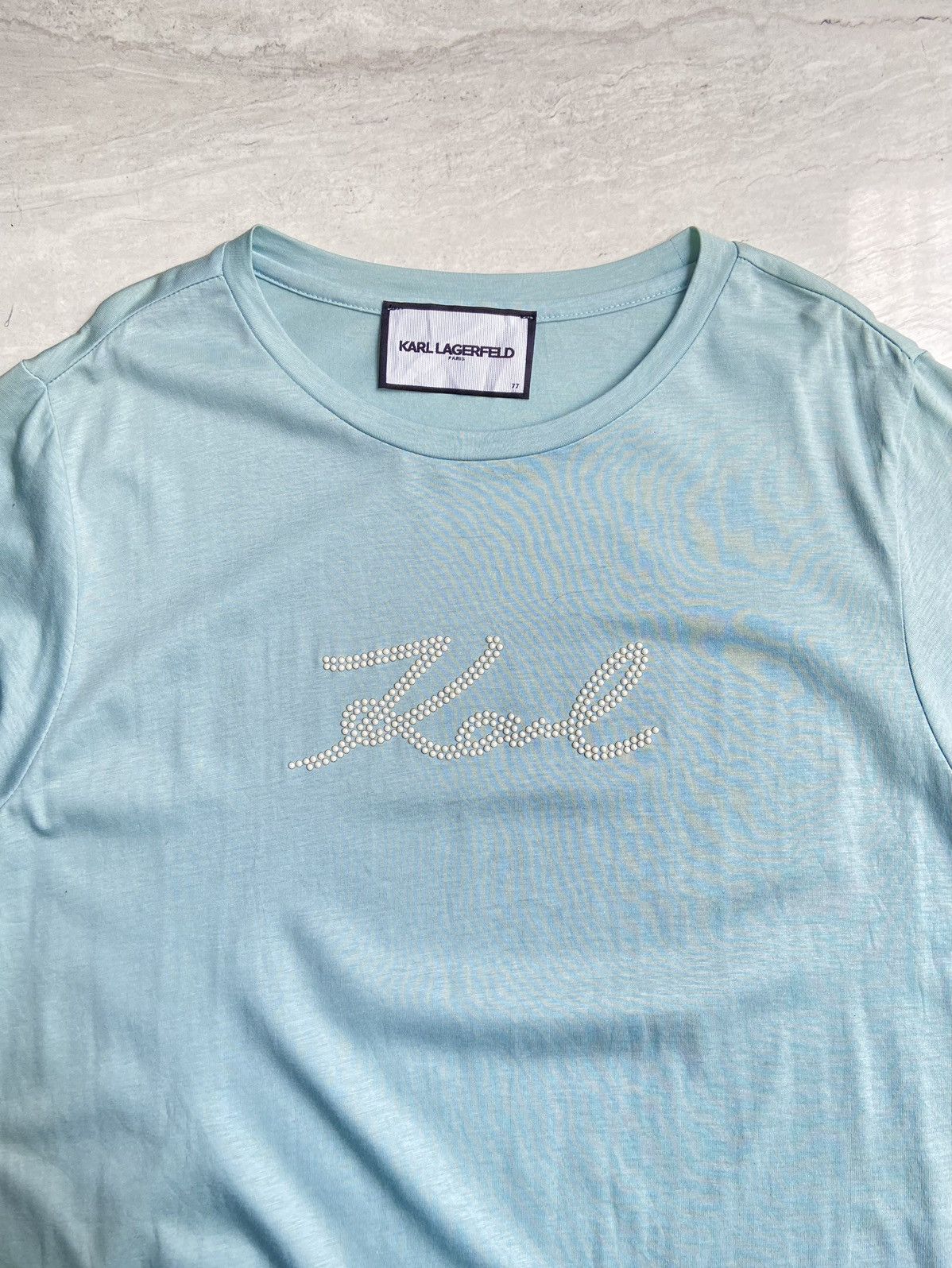 Karl Lagerfeld KARL LAGERFELD Blue T-shirt Size US S / EU 44-46 / 1 - 8 Thumbnail