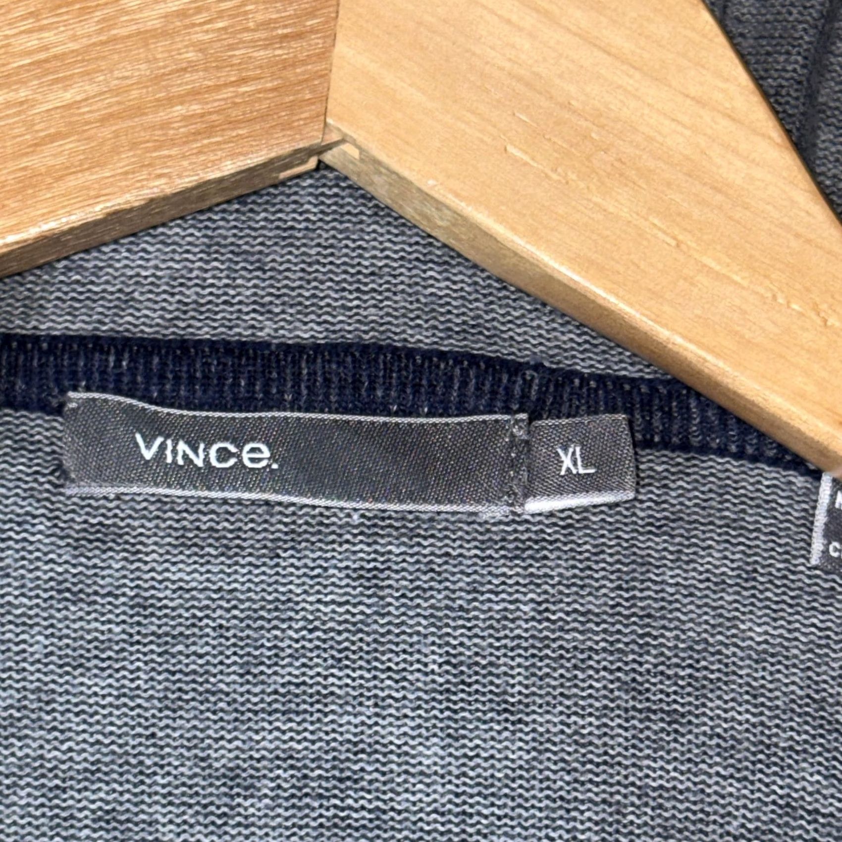 Vince Vince Hoodie Sweatshirt Mens XL Blue Knit Henley Pullover Lightweight Casual Size US XL / EU 56 / 4 - 3 Thumbnail