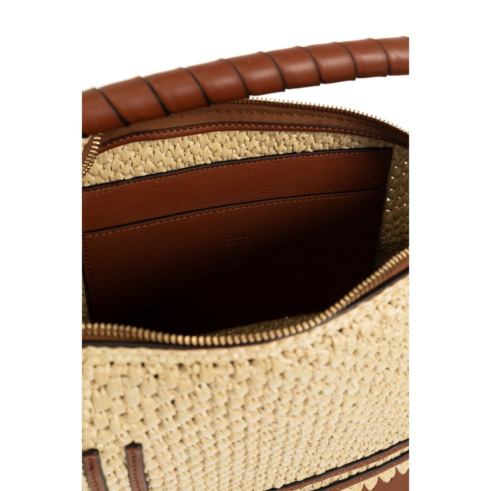 Chloe Chloe Brown Raffia Top Handle Bag New & Authentic Size ONE SIZE - 4 Thumbnail