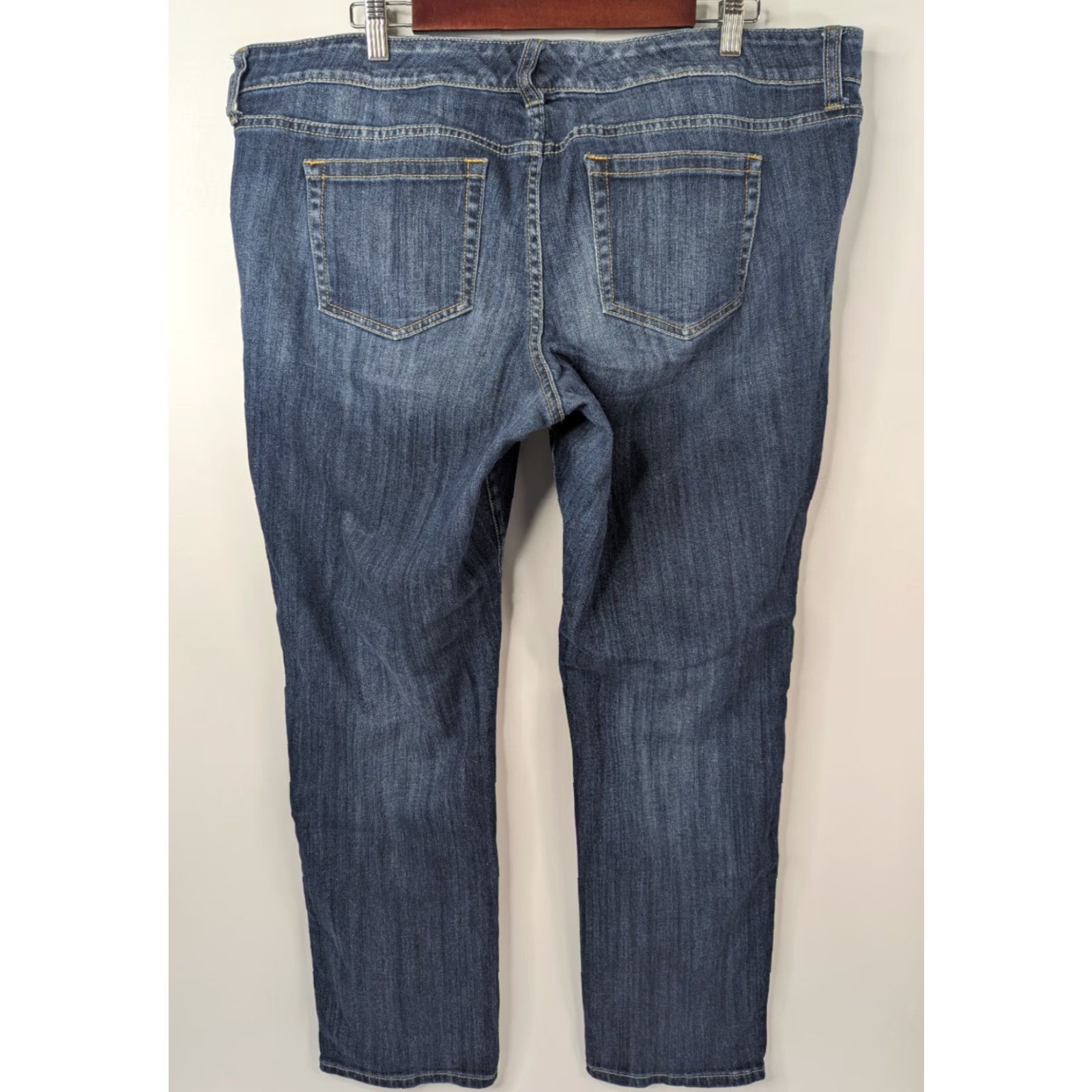 Torrid Torrid Jeans Boyfriend Distressed Patch Plaid Blue Size 18 Women's Denim Cotton Blend Spandex Mid Rise Plus Vintage No N/A Size 40" / US 18 - 5 Thumbnail