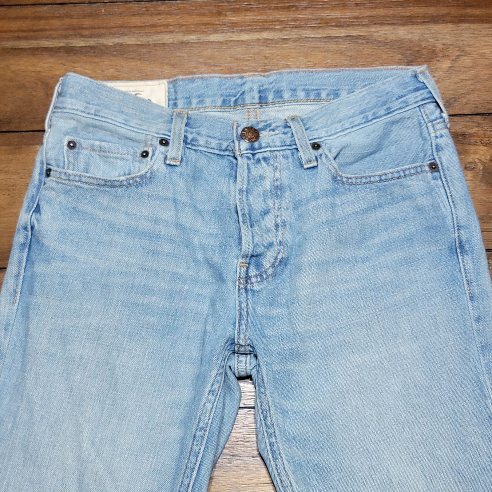Hollister Hollister Straight Denim Jeans w/ Button Fly -Size W29 X L32 Size 30" / US 8 / IT 44 - 2 Thumbnail