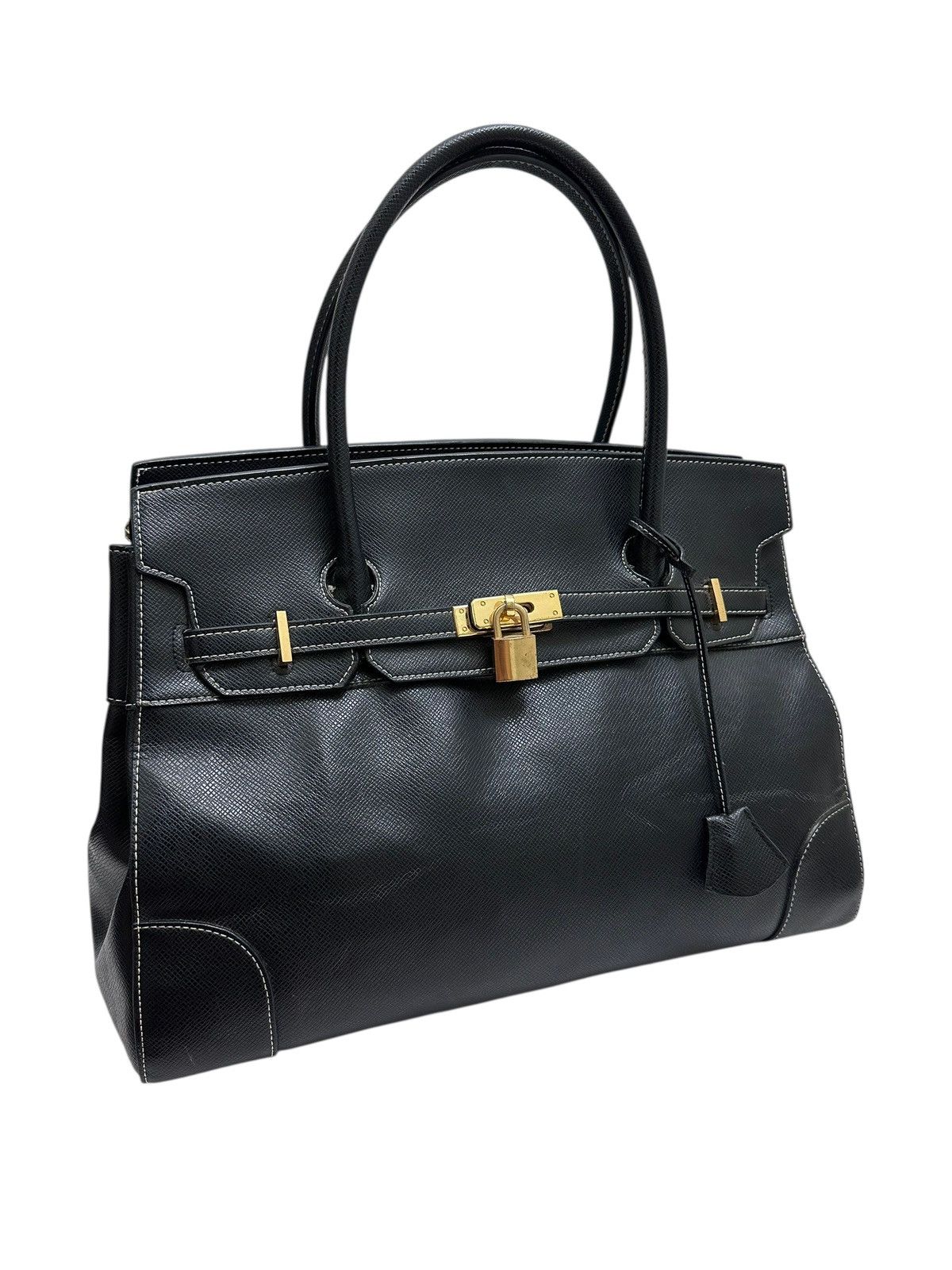 Genuine Leather RARE ‼️ Leather Black ‘Birkin’ Bag Size ONE SIZE - 1 Thumbnail