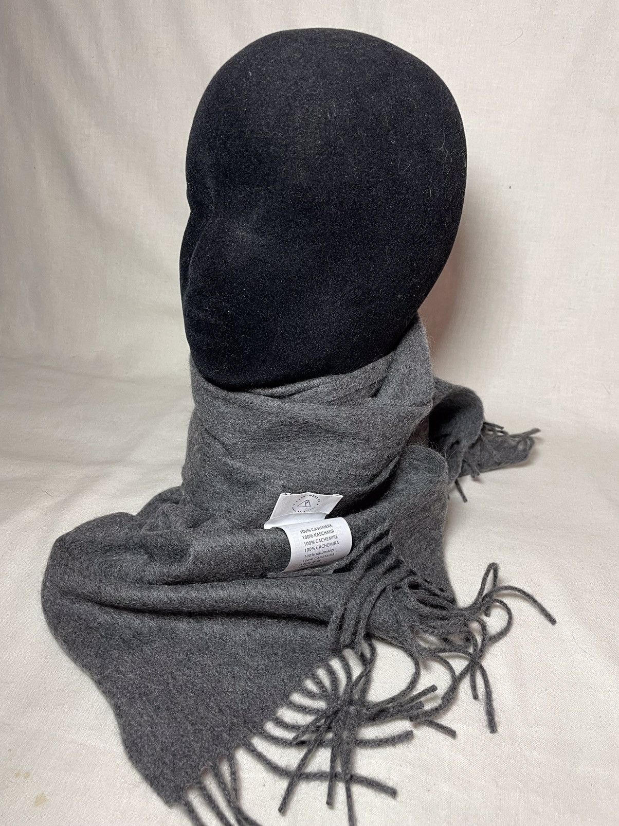 Vintage Cash-mere grey cashmere scarf Size ONE SIZE - 8 Thumbnail