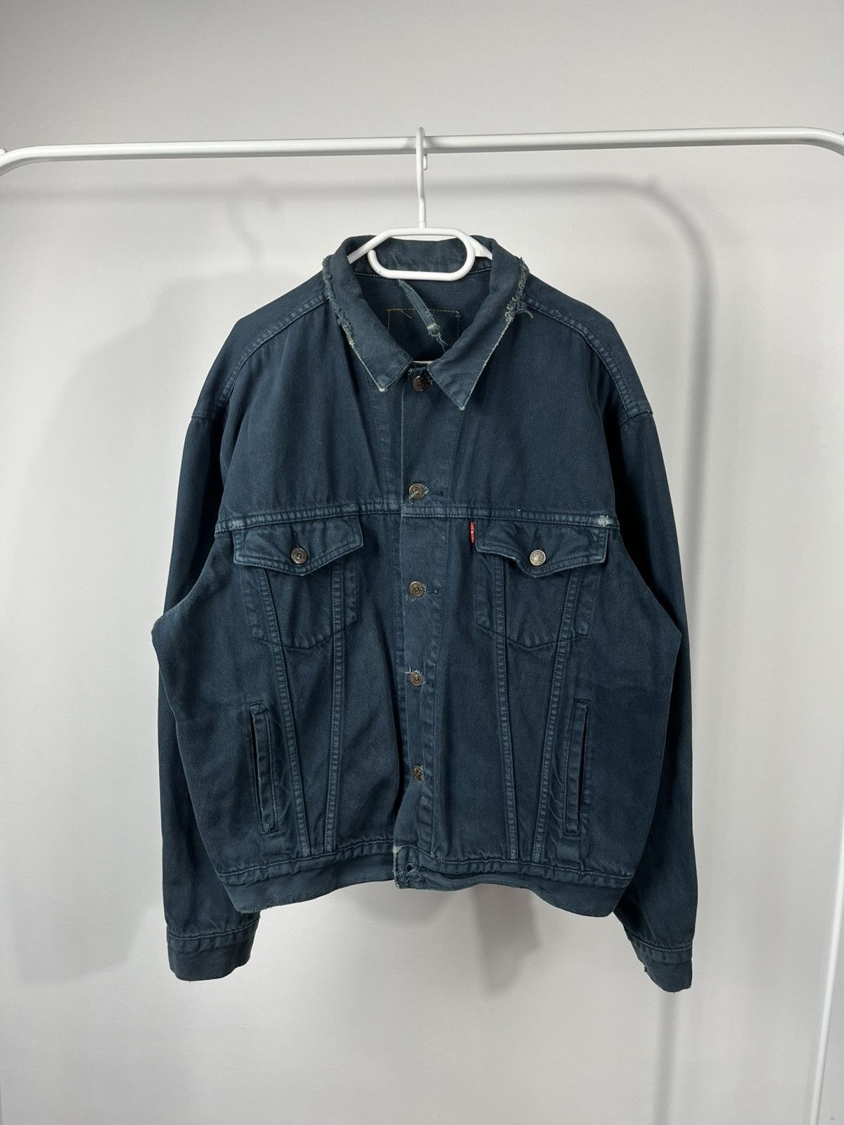 Levi's Vintage Levi’s Faded Green Denim Jacket Distressed Worn Look Size US L / EU 52-54 / 3 - 1 Thumbnail