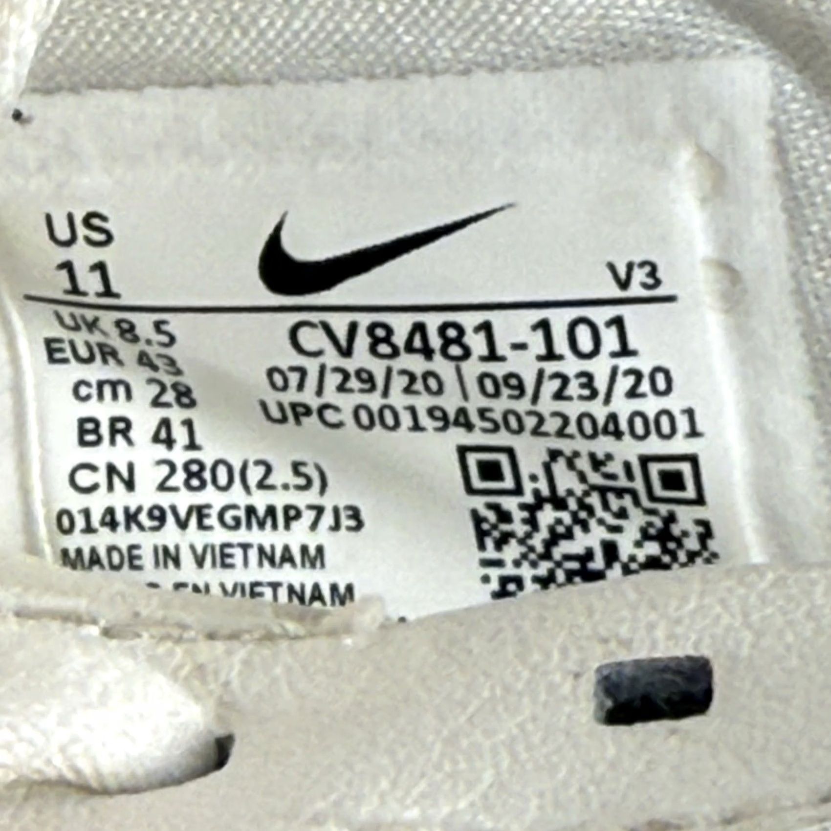 Nike Nike Air Force 1 Pixel SE Women’s Size 11 Sail Snake Sneakers CV8481-101 Size US 11 / IT 41 - 8 Thumbnail