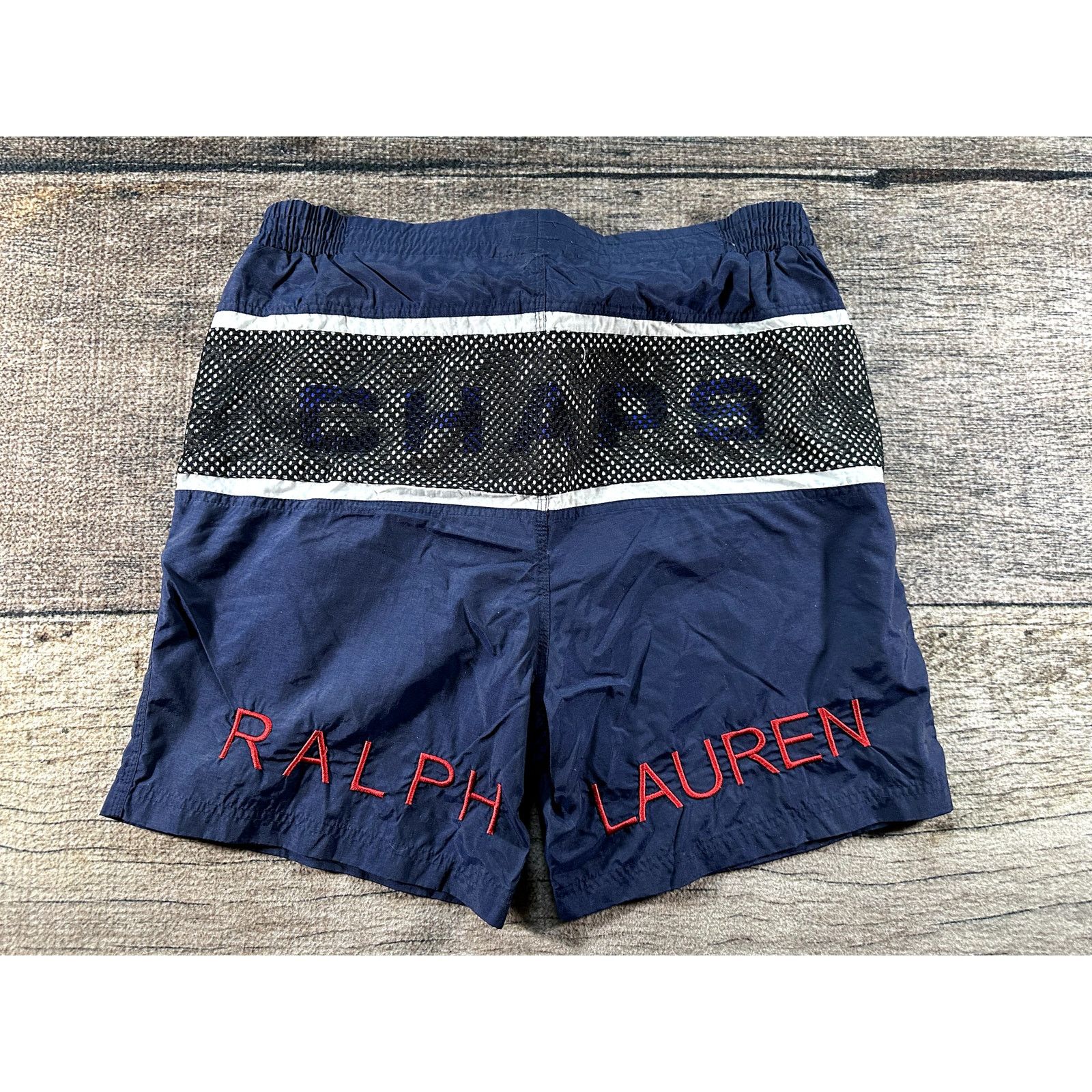 Chaps Vintage Chaps Ralph Lauren Swim Trunks Mens Lg Blue White Size US 34 / EU 50 - 7 Thumbnail