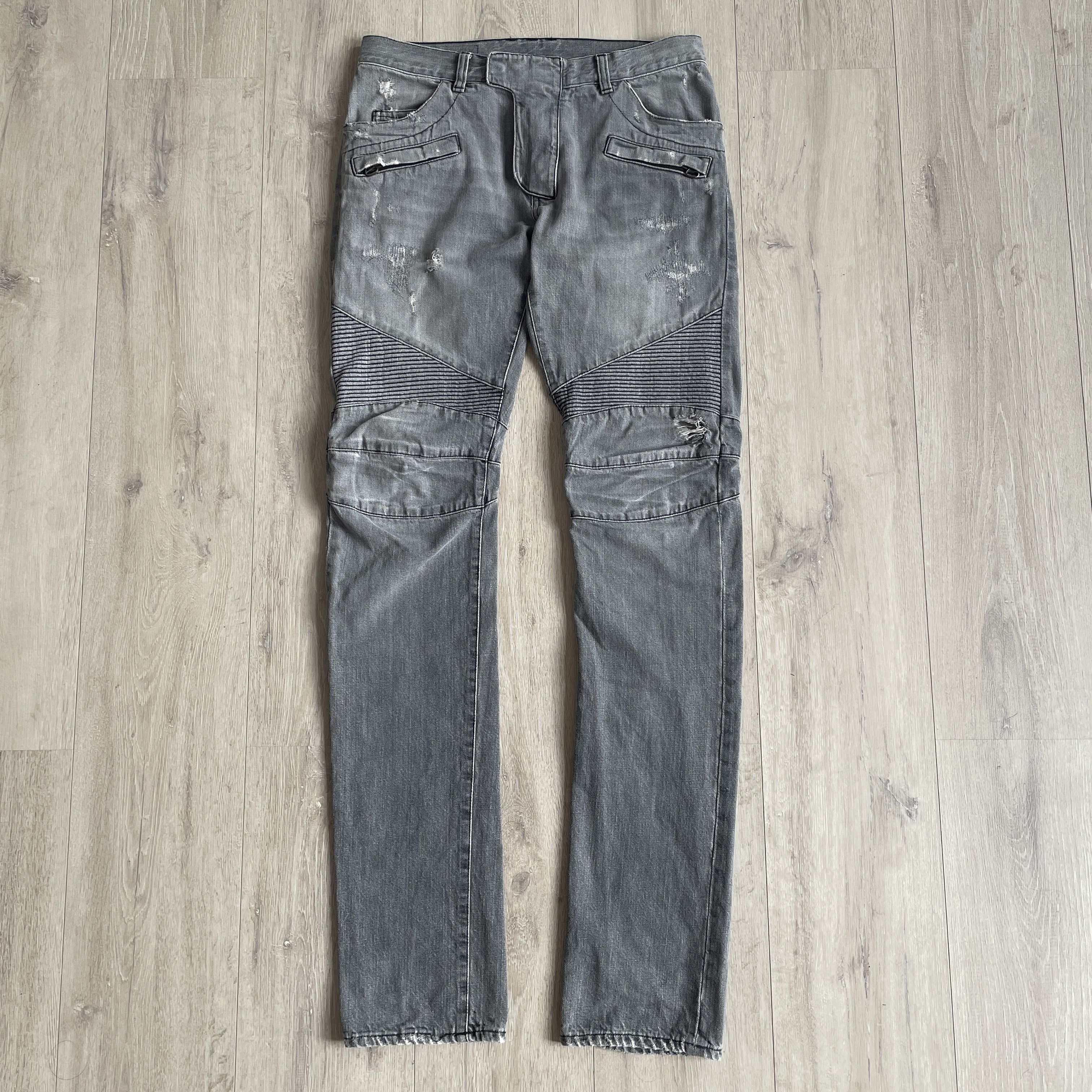 Balmain Balmain AW10 ripped bikers Size US 31 - 1 Thumbnail