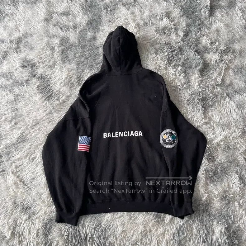 Balenciaga Balenciaga NASA Collaboration Patch Embroidery Hooded Swea Size US XXS / EU 40 - 6 Thumbnail