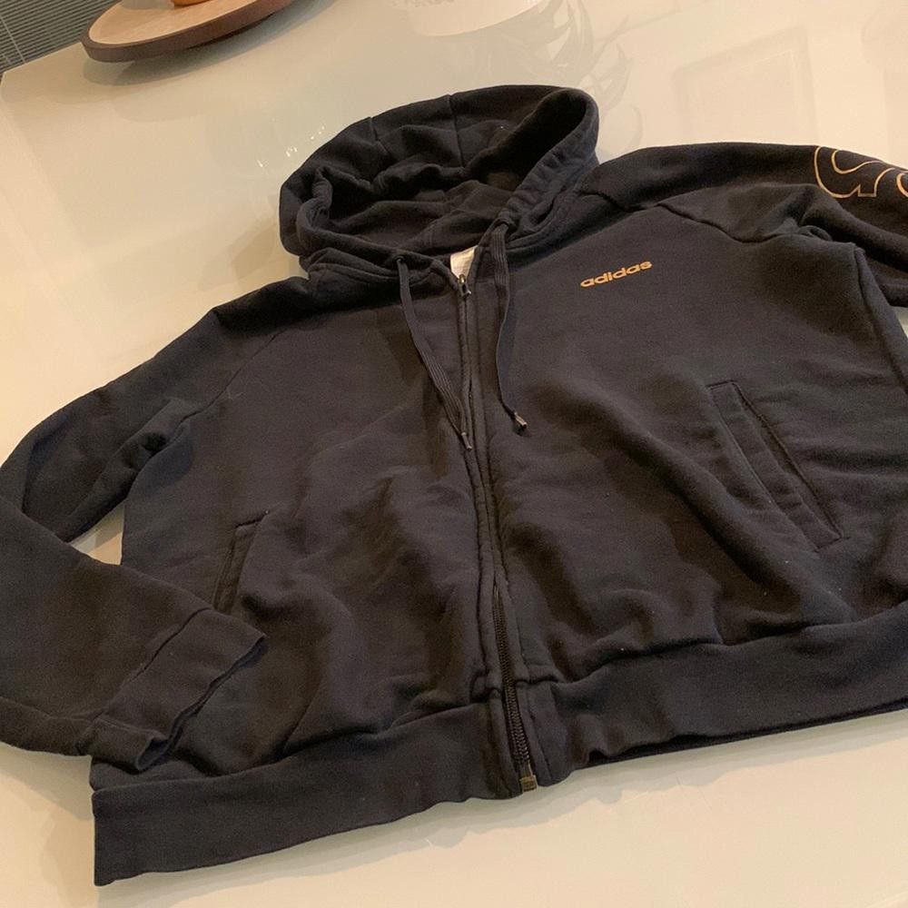 Adidas Adidas hoodie - black and gold Size L / US 10 / IT 46 - 1 Thumbnail