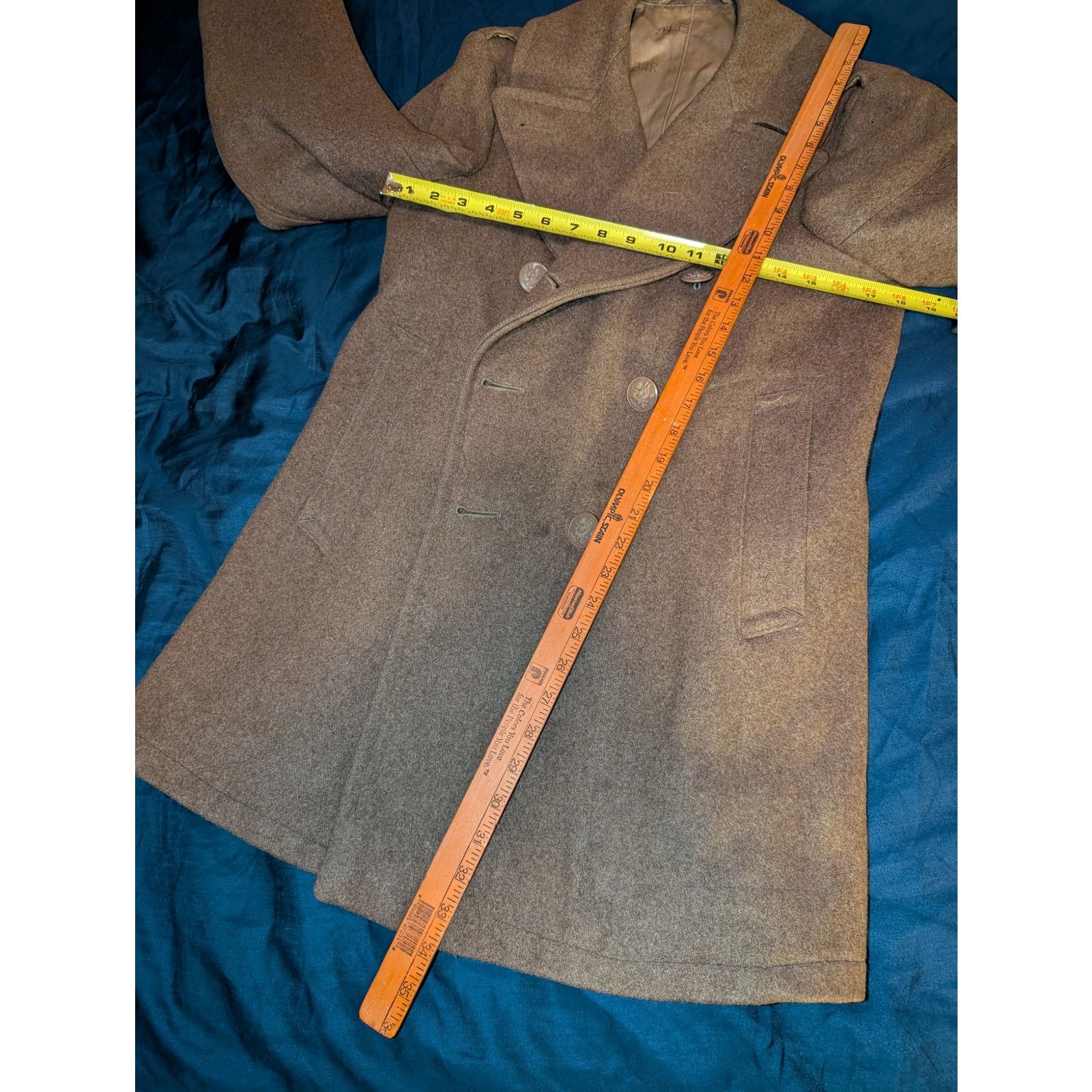 Alpha Industries Vintage Military WW2 WWII Heavy Wool Peacoat Small 34R USA Size US S / EU 44-46 / 1 - 7 Thumbnail