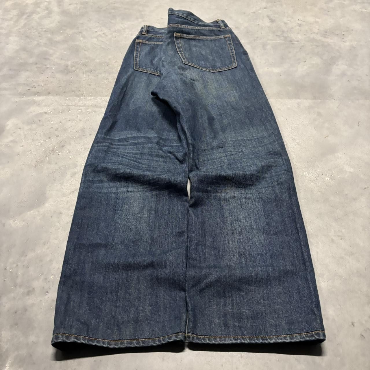 Japanese Brand × Vintage Crazy Vintage Y2K/2000s Grunge Dark Wash Essential Denim Jeans! Size US 34 / EU 50 - 4 Thumbnail