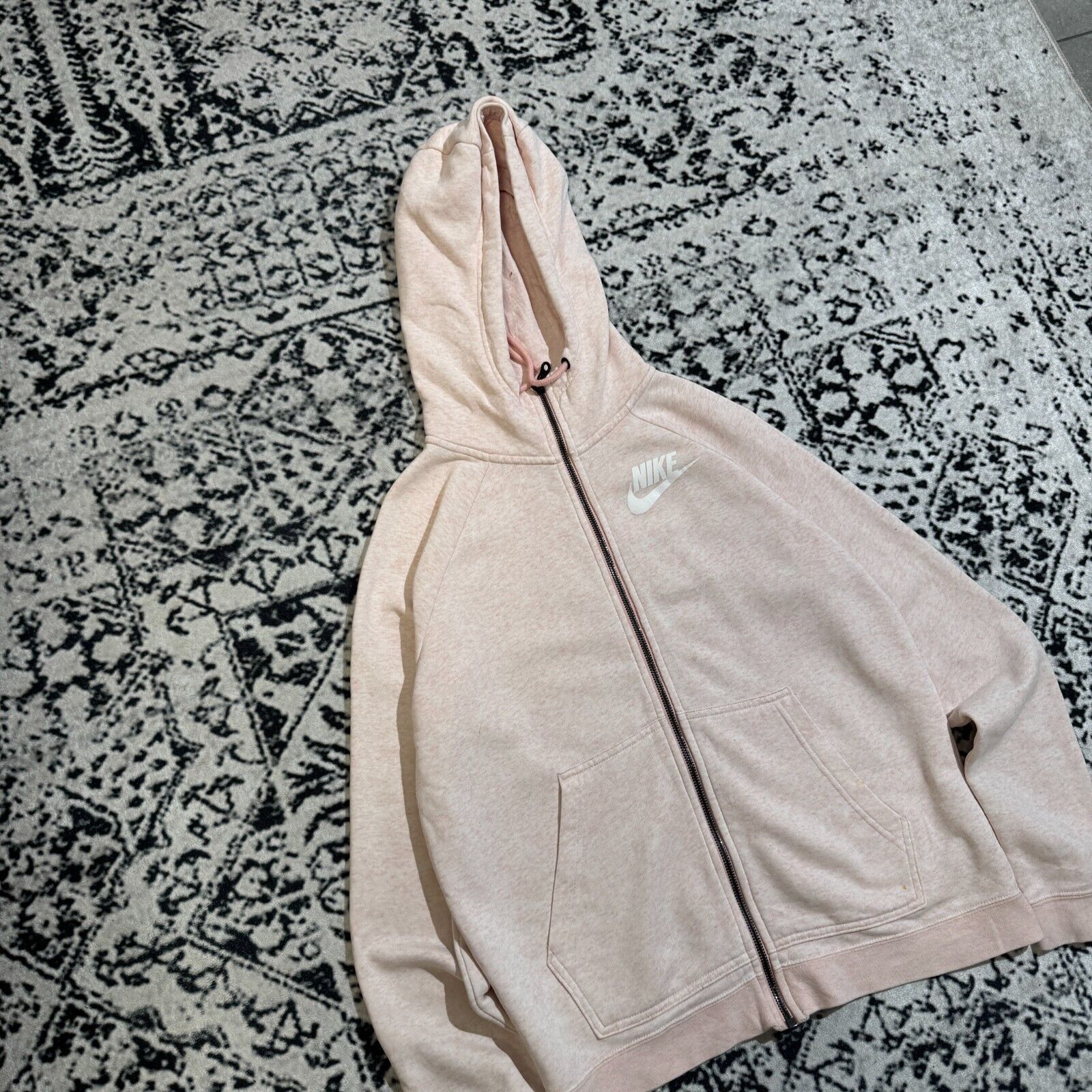 Nike × Vintage Vintage Nike Women's Pink Cotton Zip Hoodie Size S Tech Size US S / EU 44-46 / 1 - 5 Thumbnail