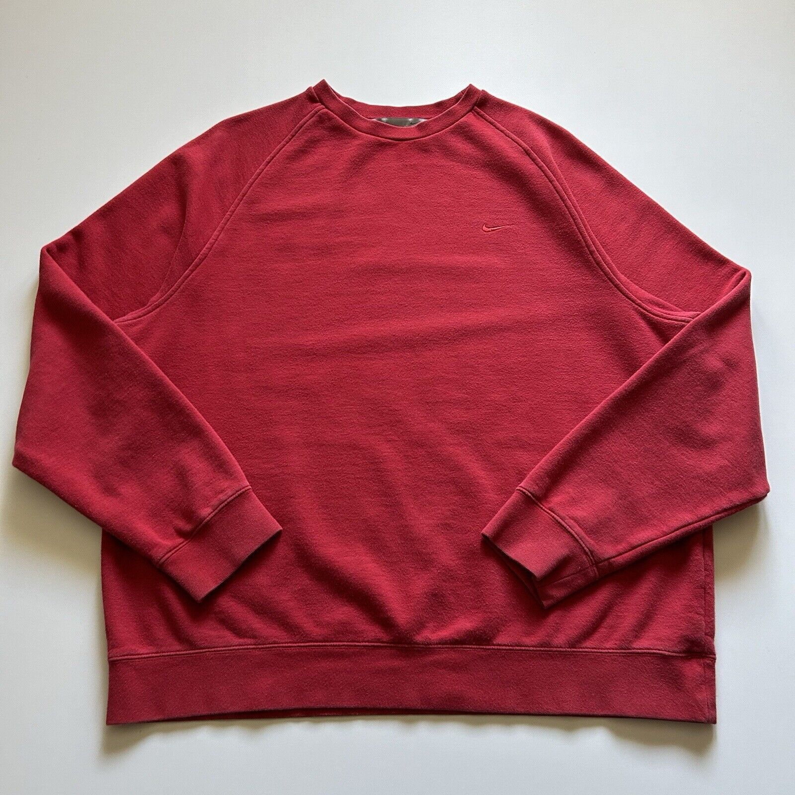 Nike Vintage Y2K Nike Sportswear Swoosh Crewneck XL Tonal Red Size US XL / EU 56 / 4 - 1 Thumbnail