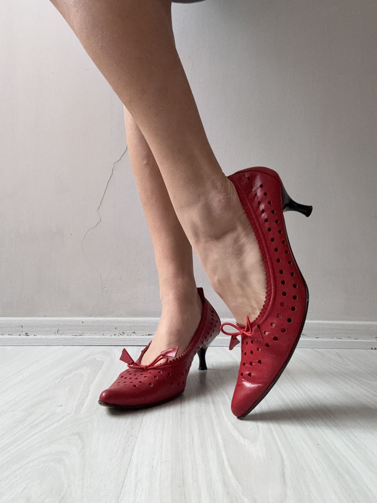 Vintage y2k leather kitten heels Size US 8.5 / IT 38.5 - 1 Thumbnail