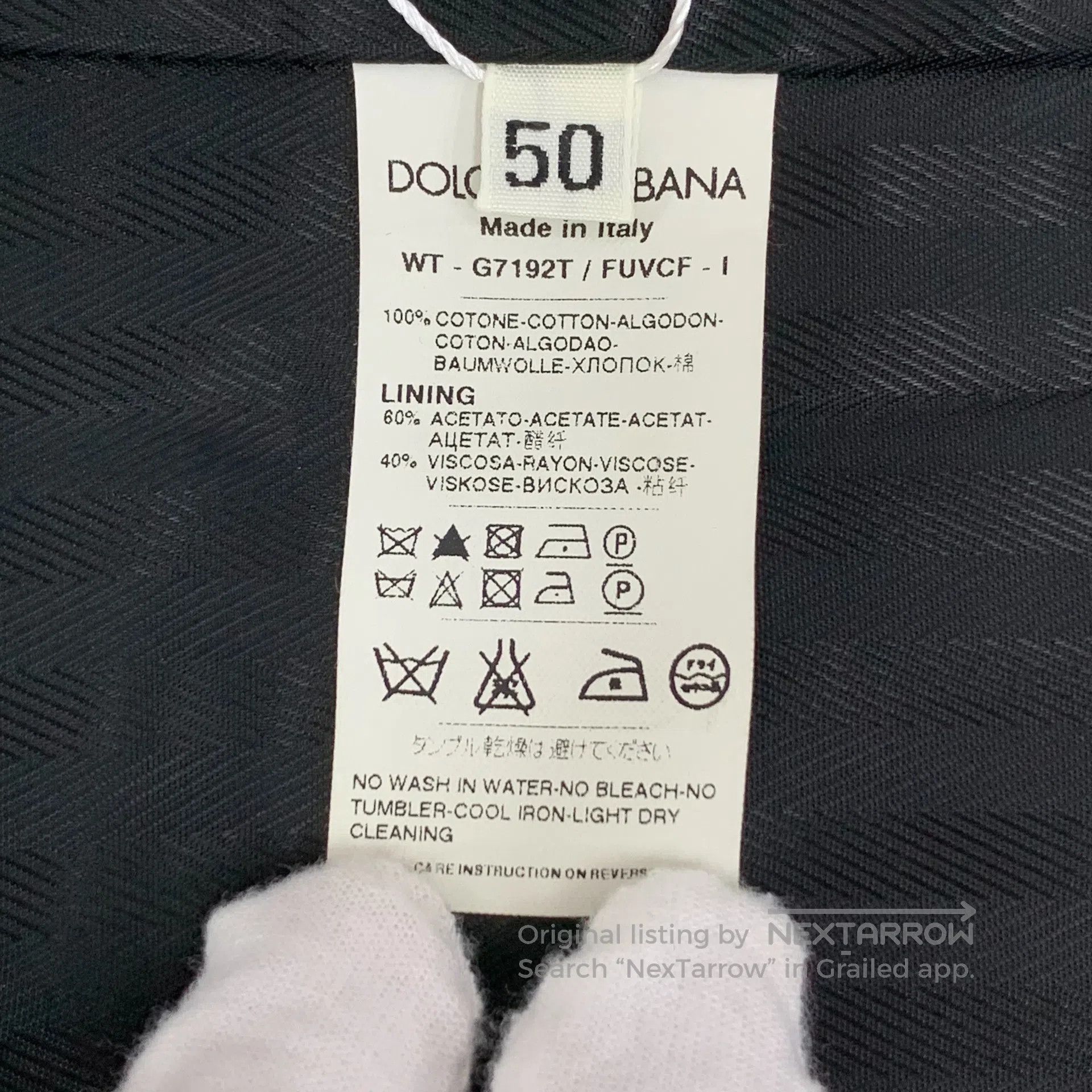 Dolce & Gabbana Dolce Gabbana Black Cotton V-Neck Single-Breasted Sleevele Size US M / EU 48-50 / 2 - 6 Thumbnail