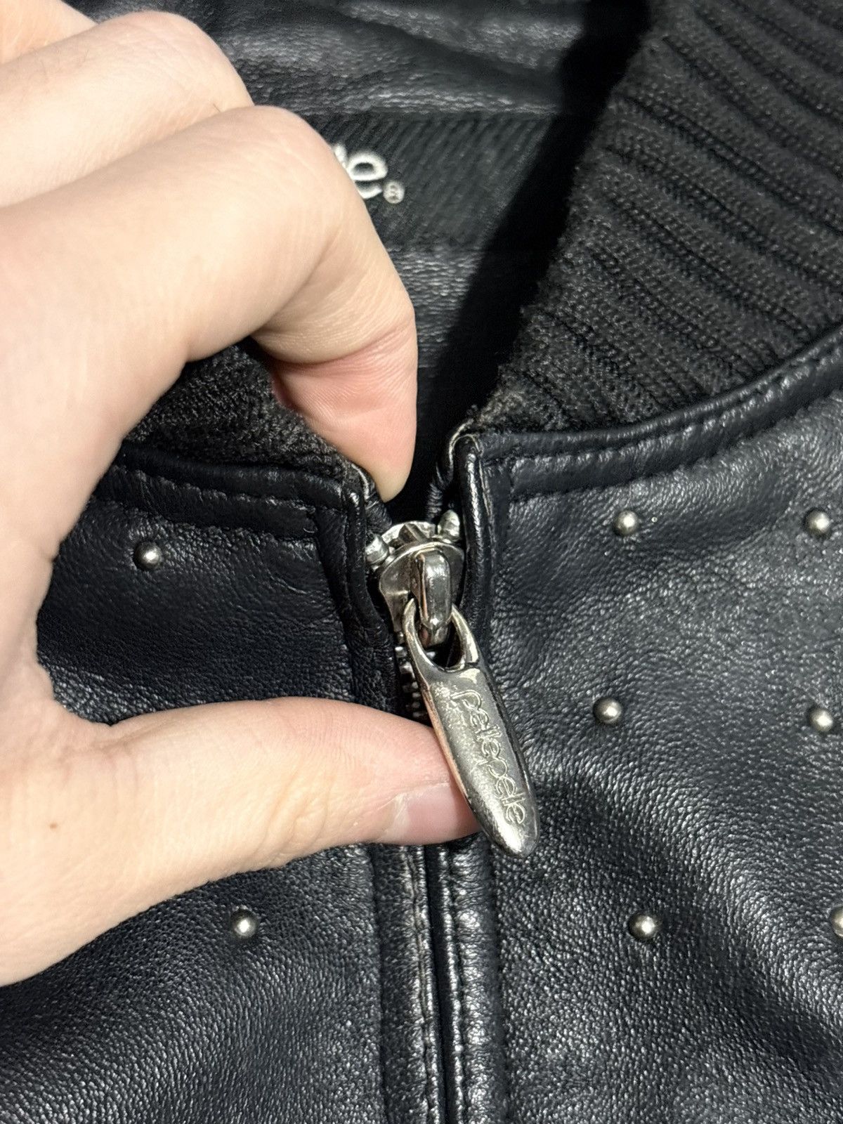 Pelle Pelle Pelle Pelle cropped Studded Leather Jacket Emo Grunge opium Size US XS / EU 42 / 0 - 15 Thumbnail