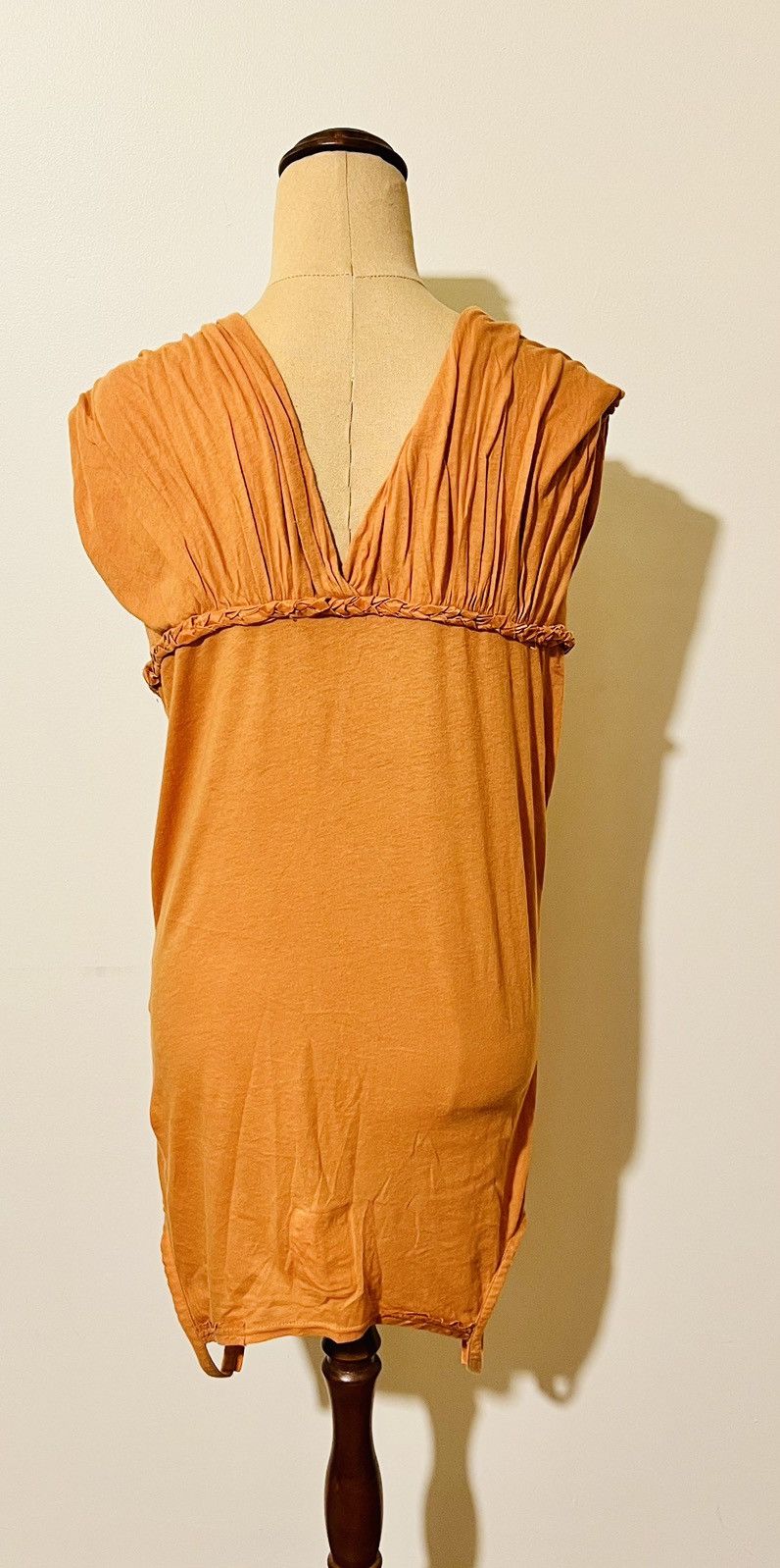 Other Handcrafted Graphic Orange Tunic Dress – Artistic Print Size M / US 6-8 / IT 42-44 - 3 Thumbnail