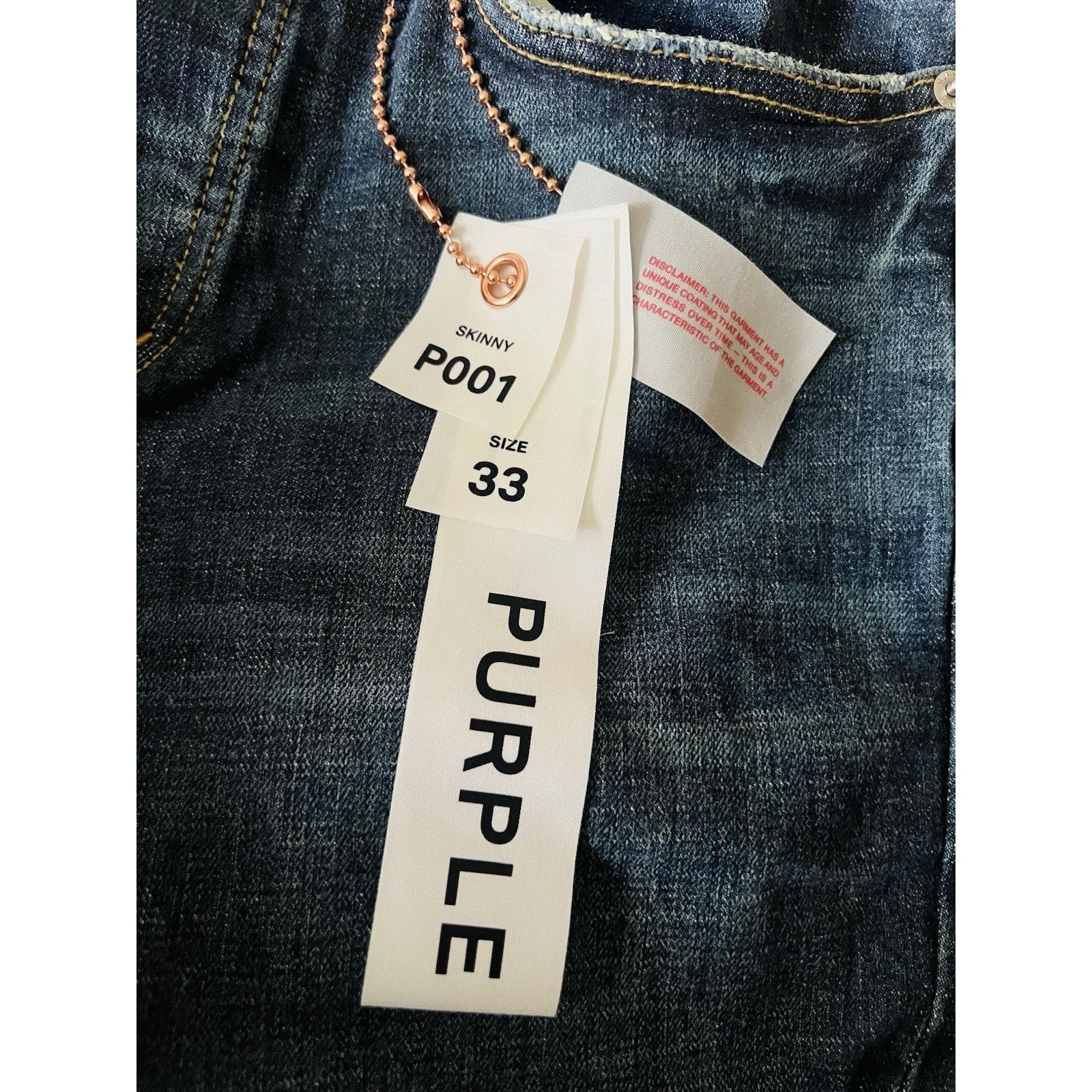 Purple Brand Purple Brand Jeans Mens D-Skinny Slim Blue P001 Size 33/32 Size US 33 - 7 Thumbnail